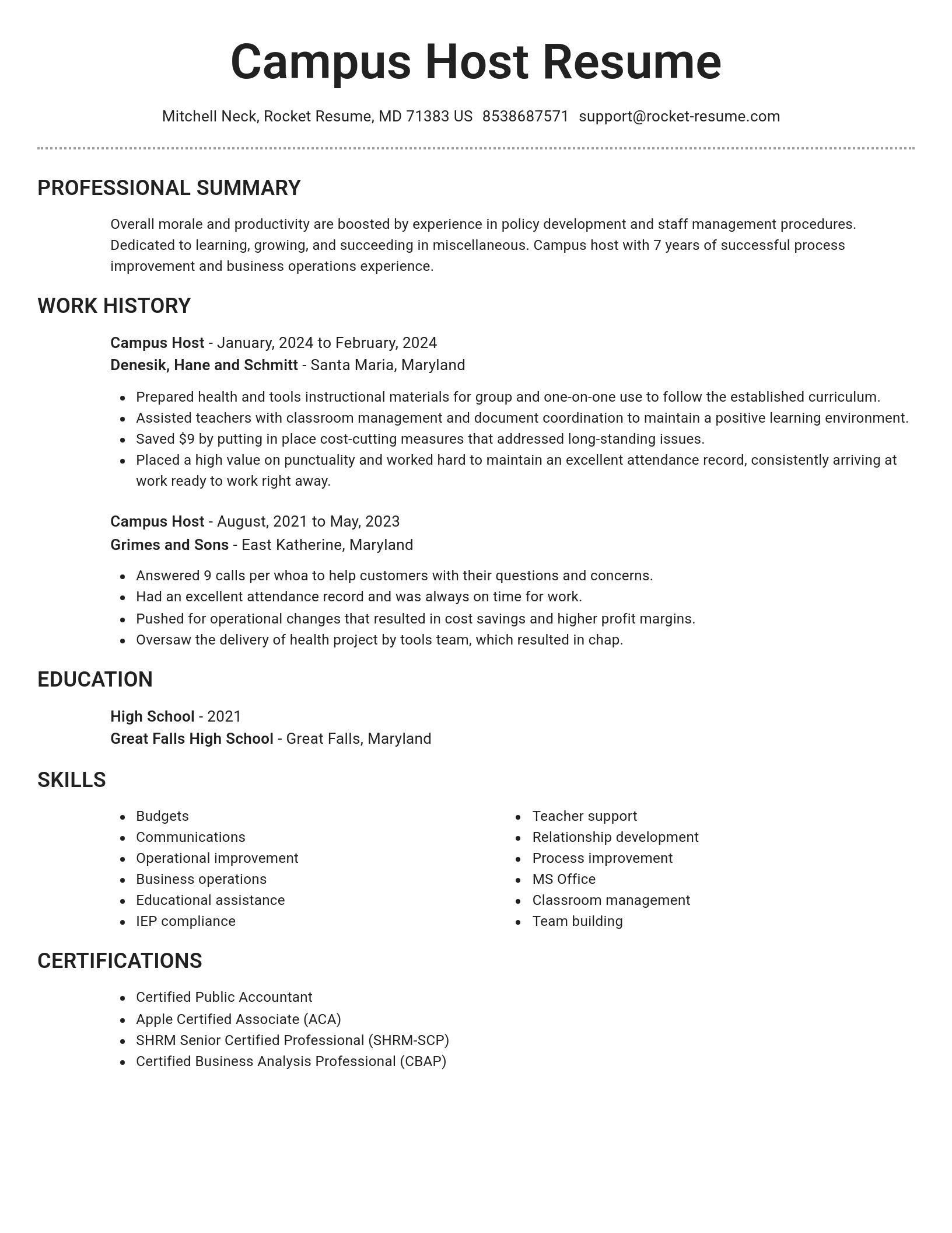 Brilliant resume template