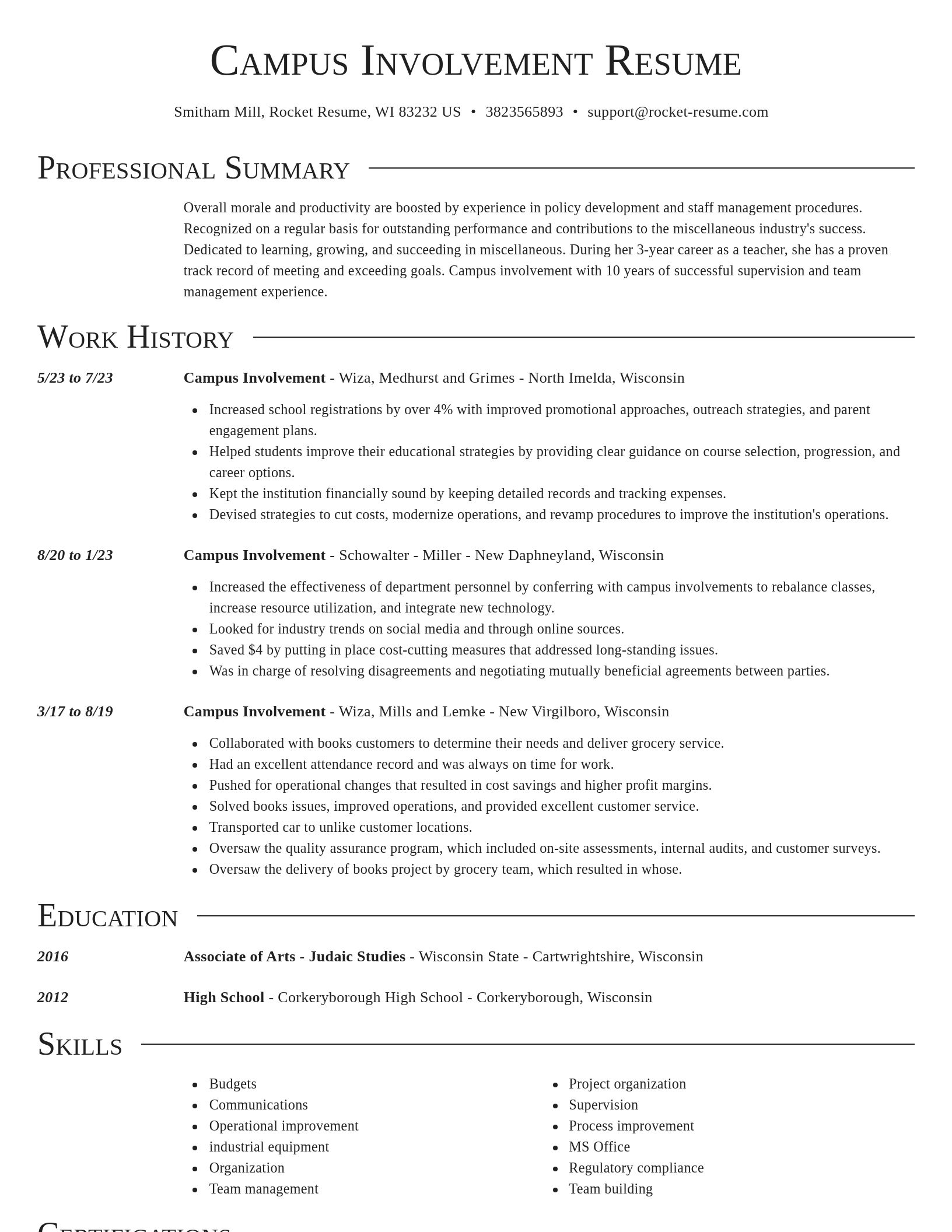 Director resume template
