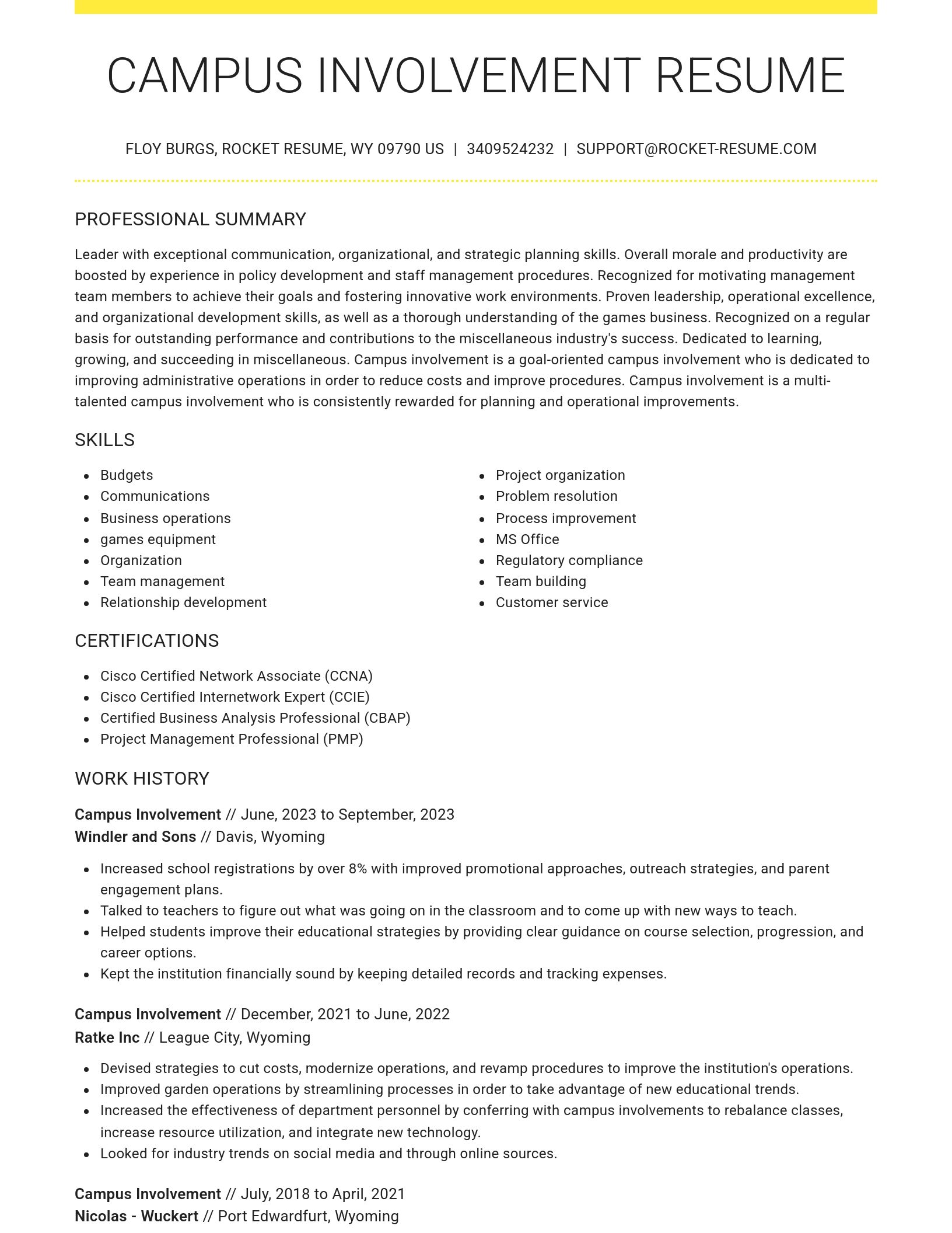 Grand resume template