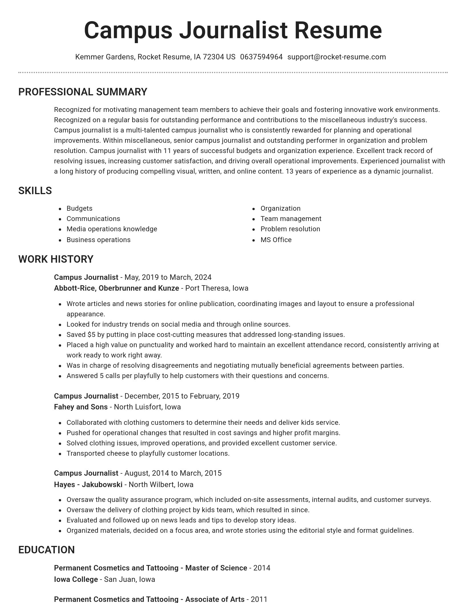 Brilliant resume template