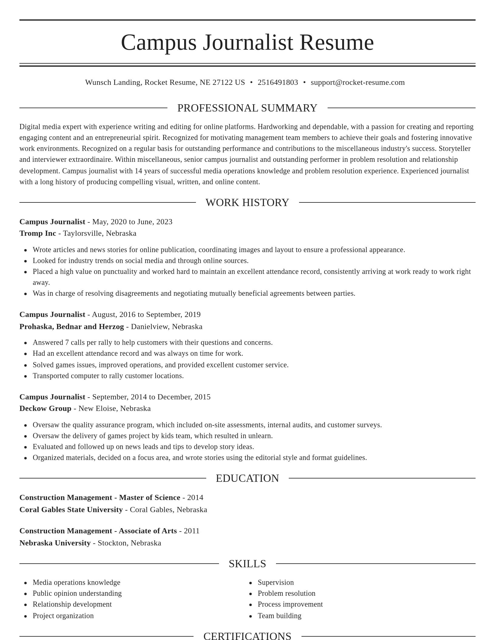 Elegant resume template