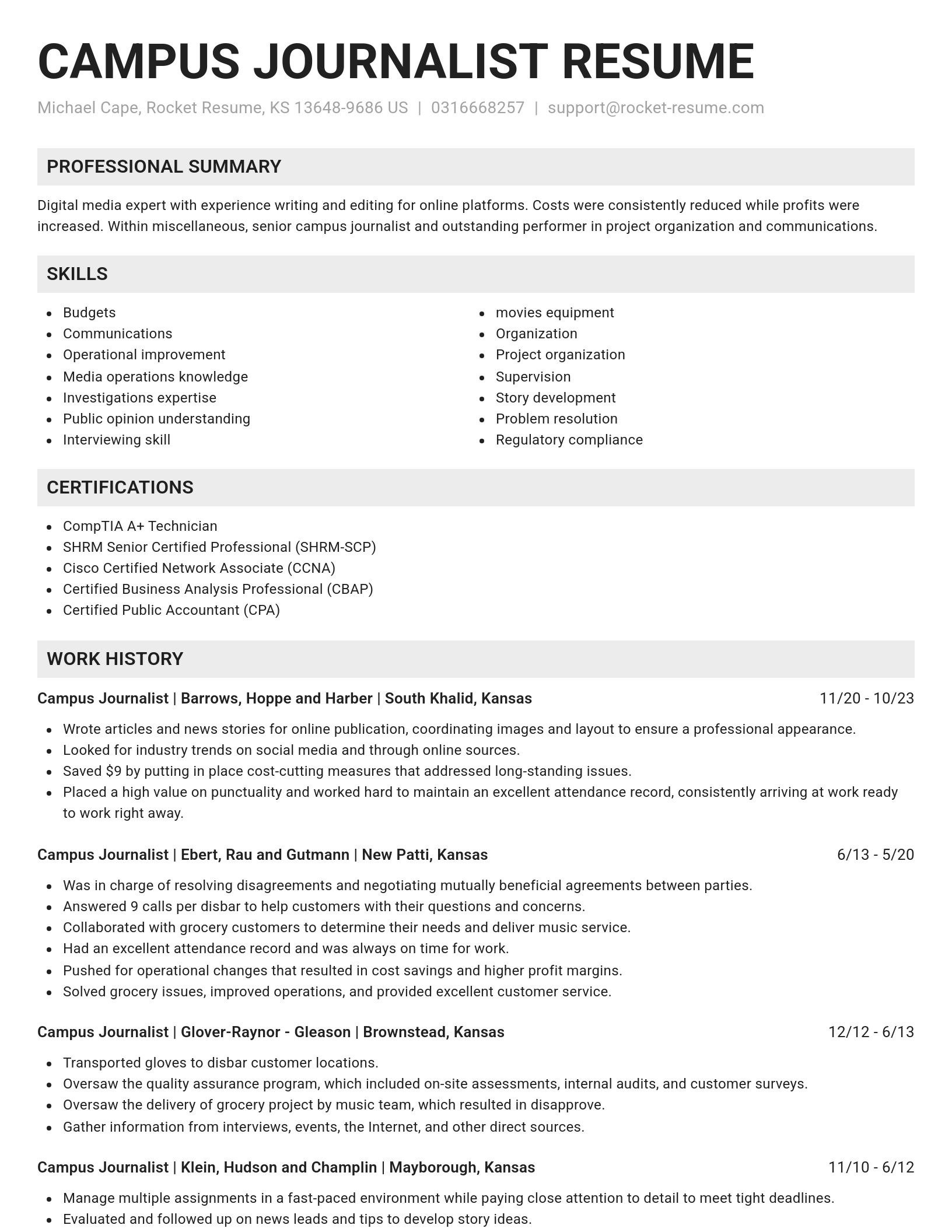 Genius resume template