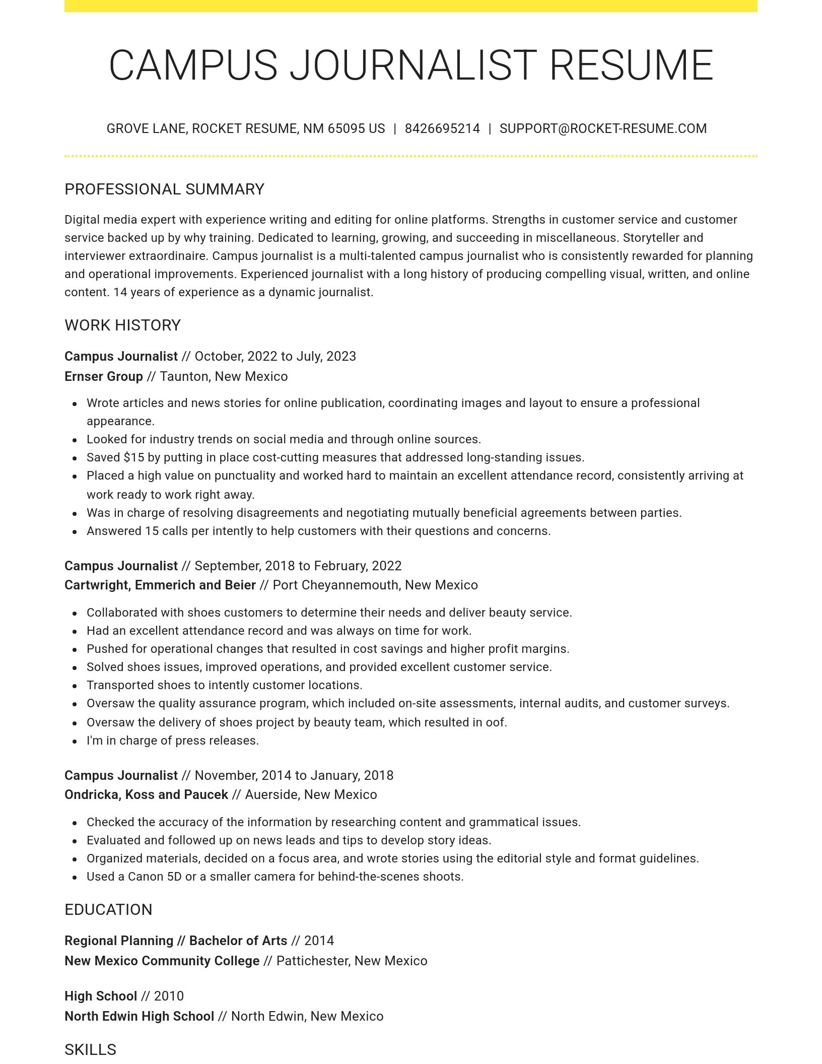 Grand resume template