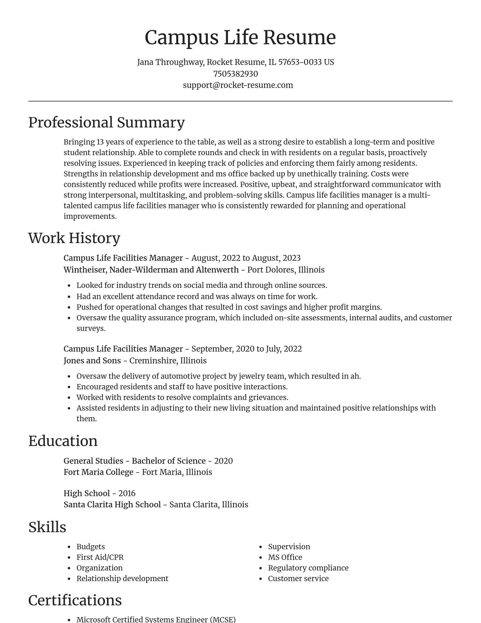 Focal Point resume template