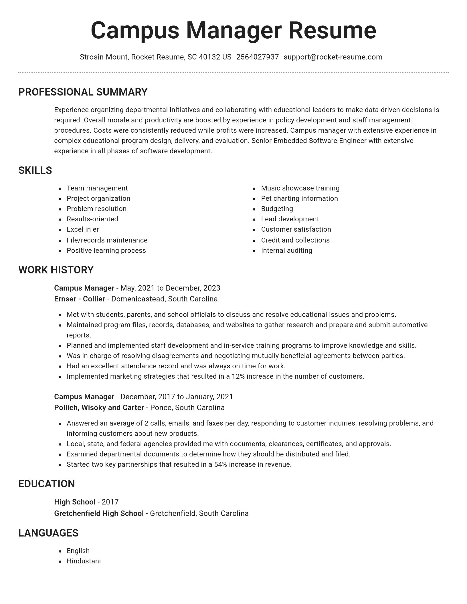 Brilliant resume template