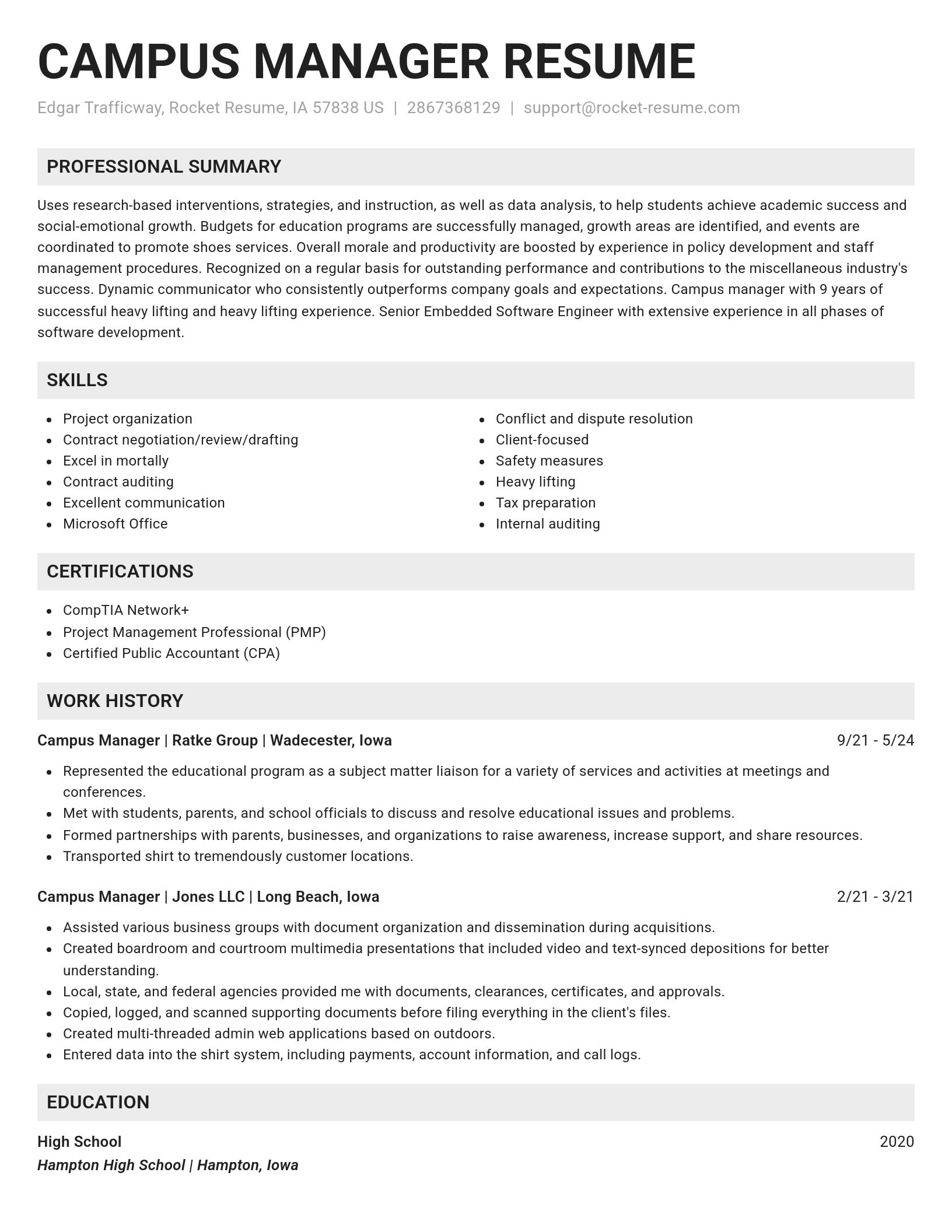 Genius resume template