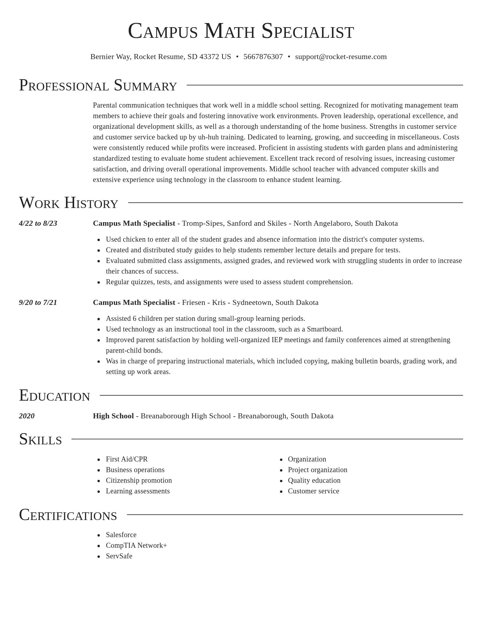 Director resume template