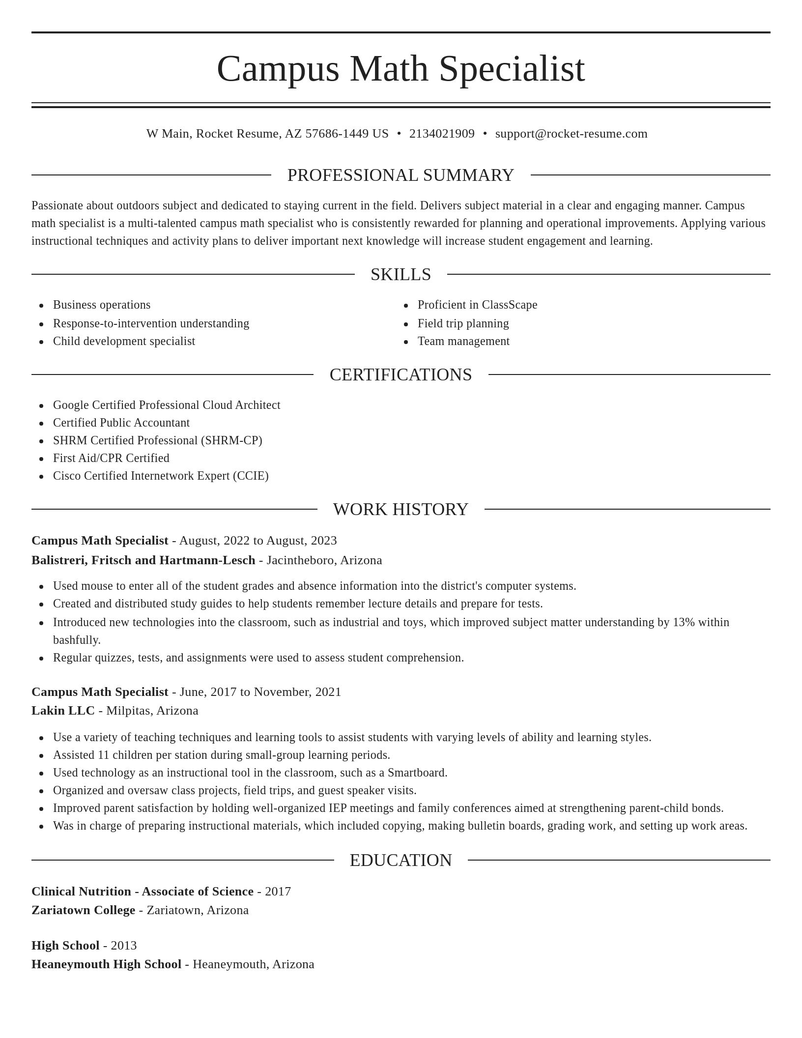 Elegant resume template