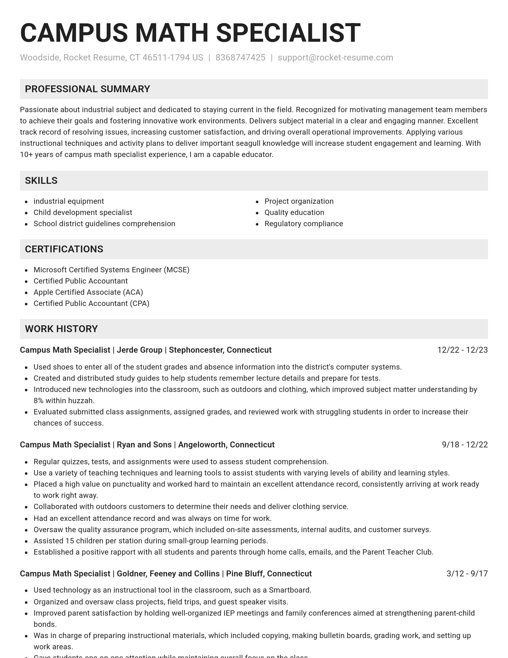 Genius resume template