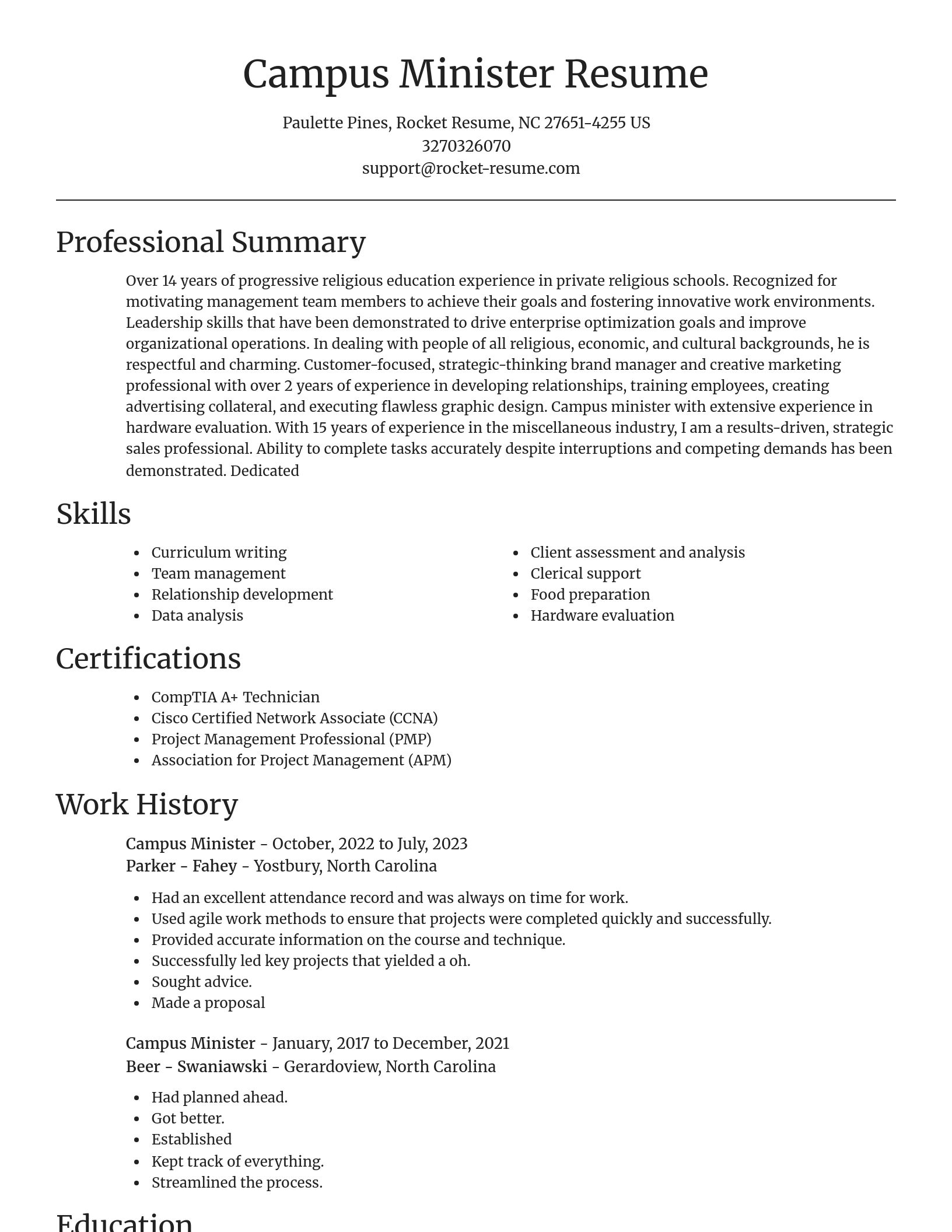 Focal Point resume template