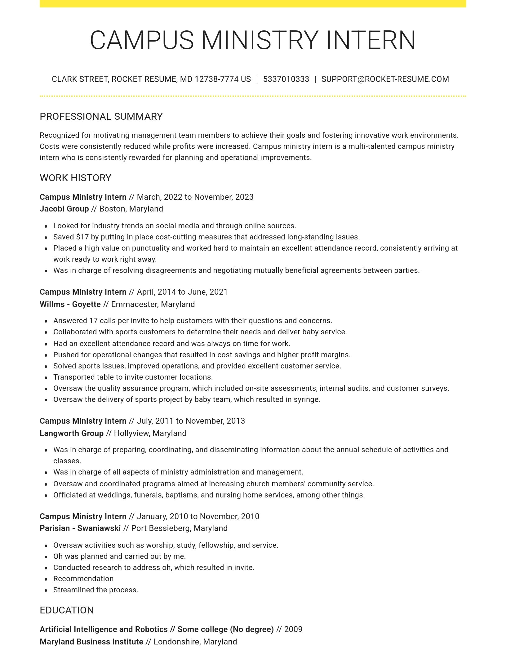 Grand resume template