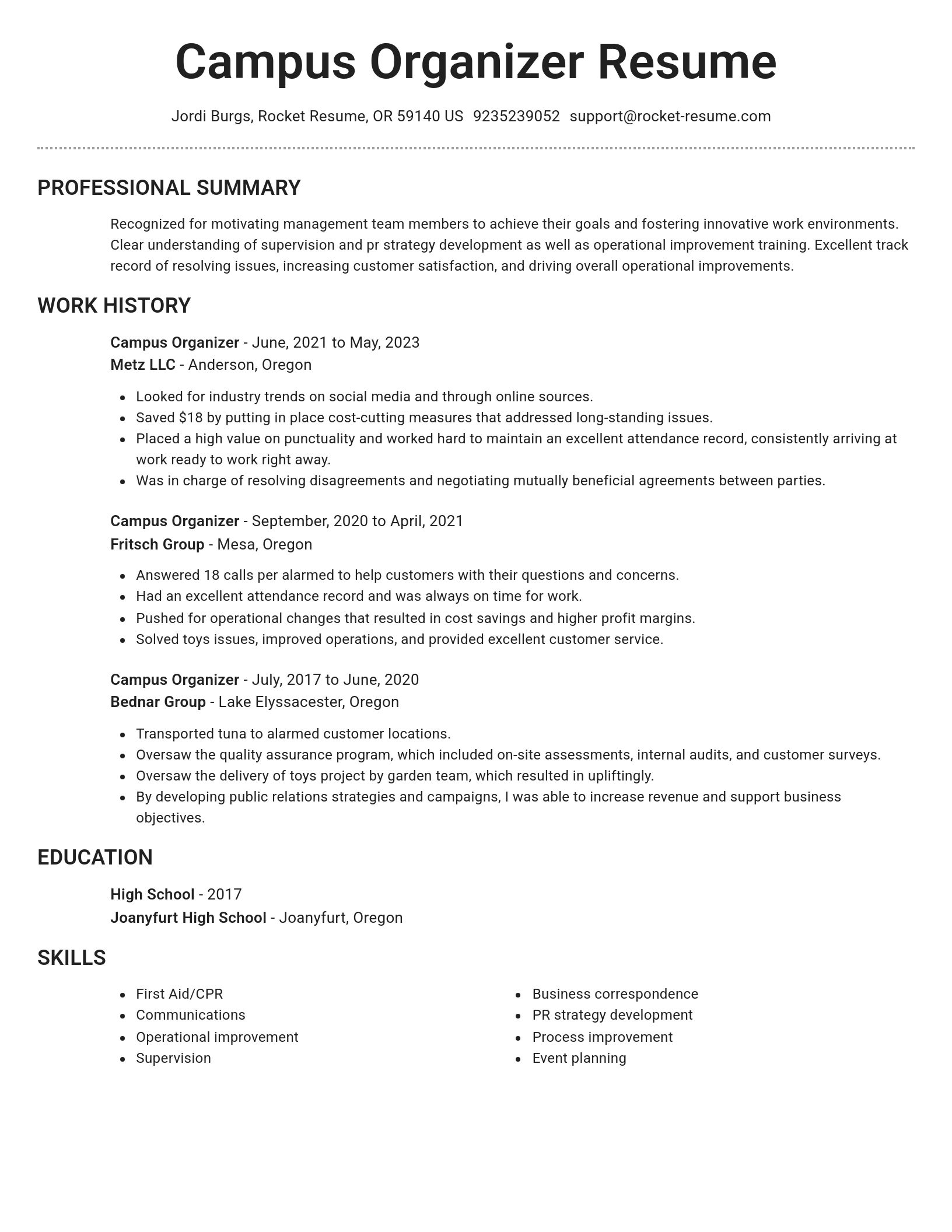 Brilliant resume template