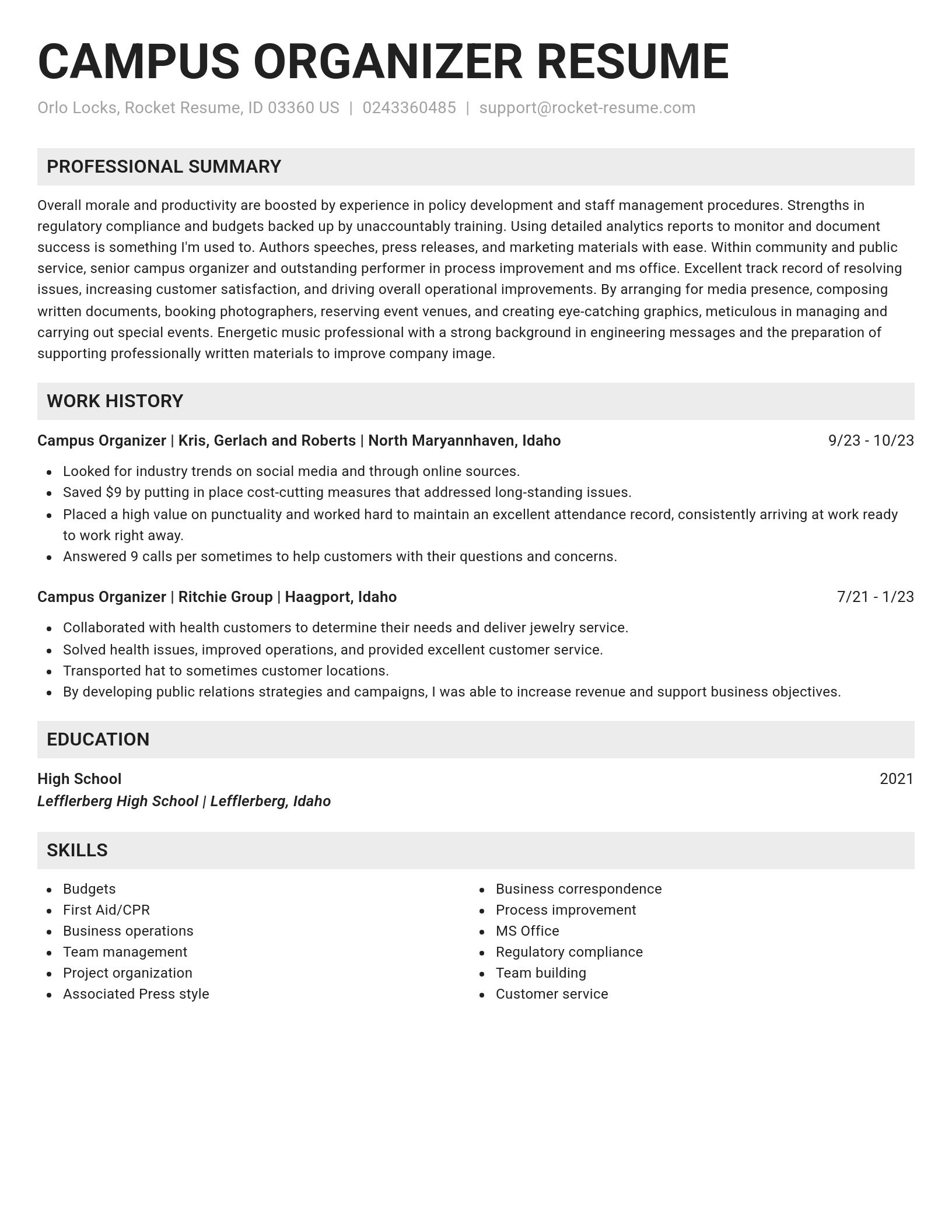 Genius resume template