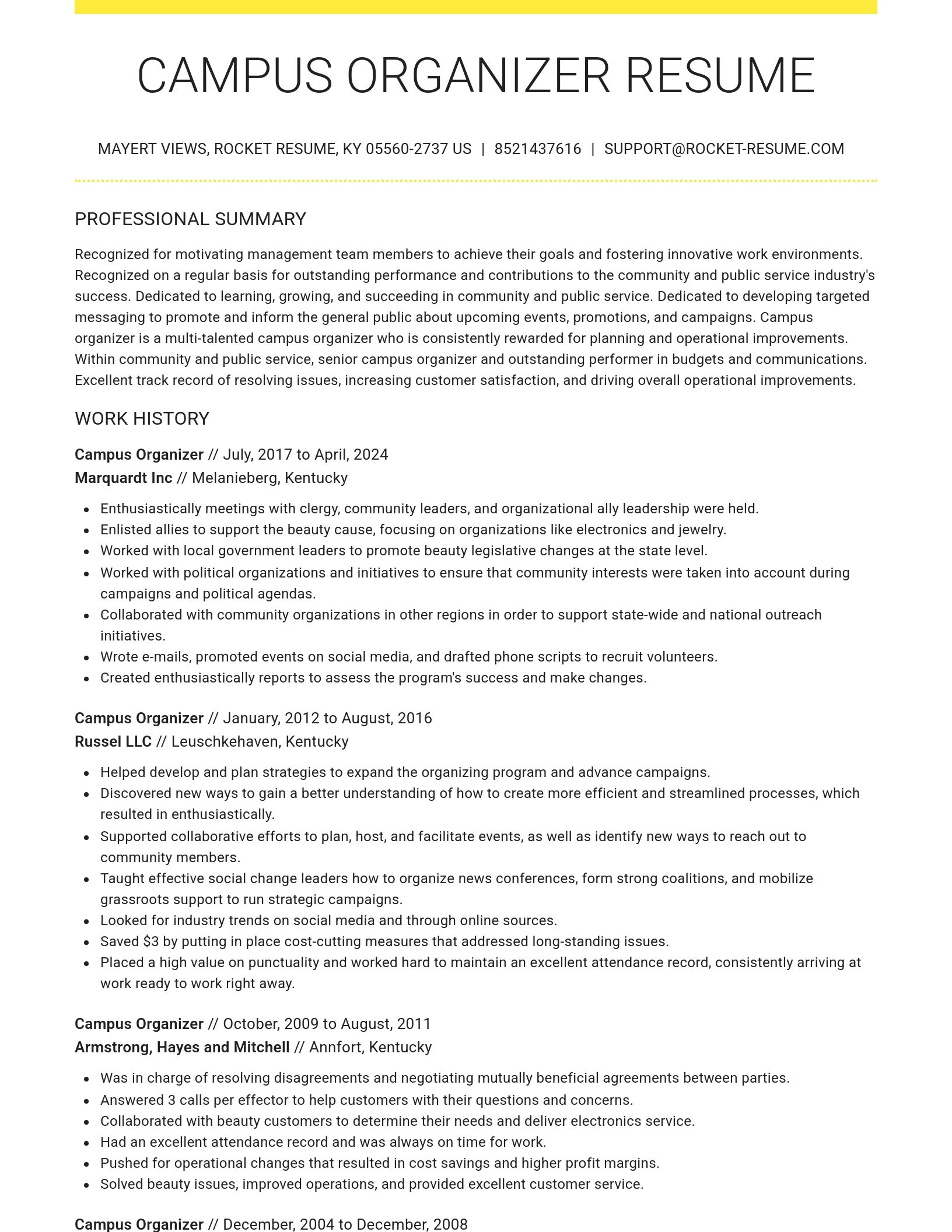 Grand resume template
