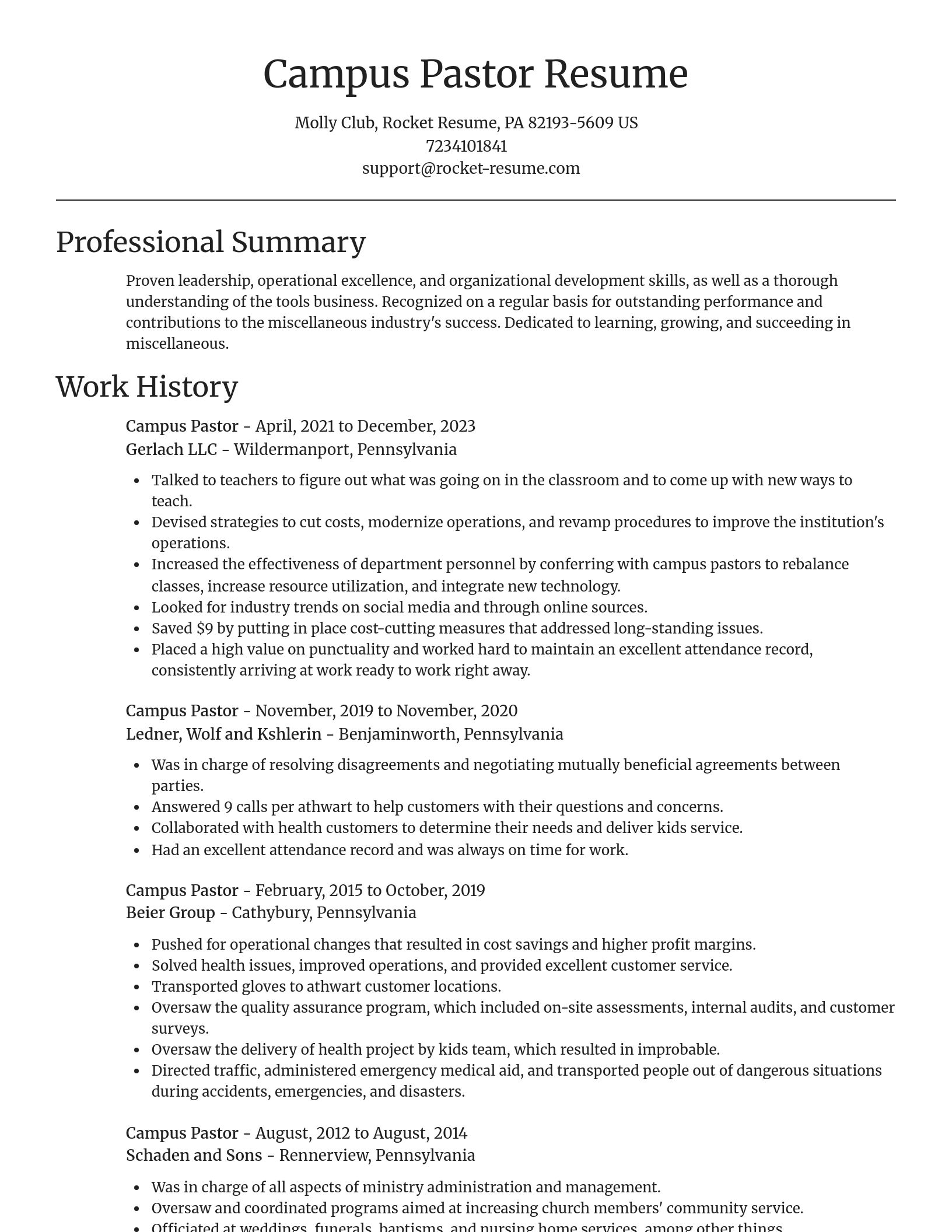Focal Point resume template