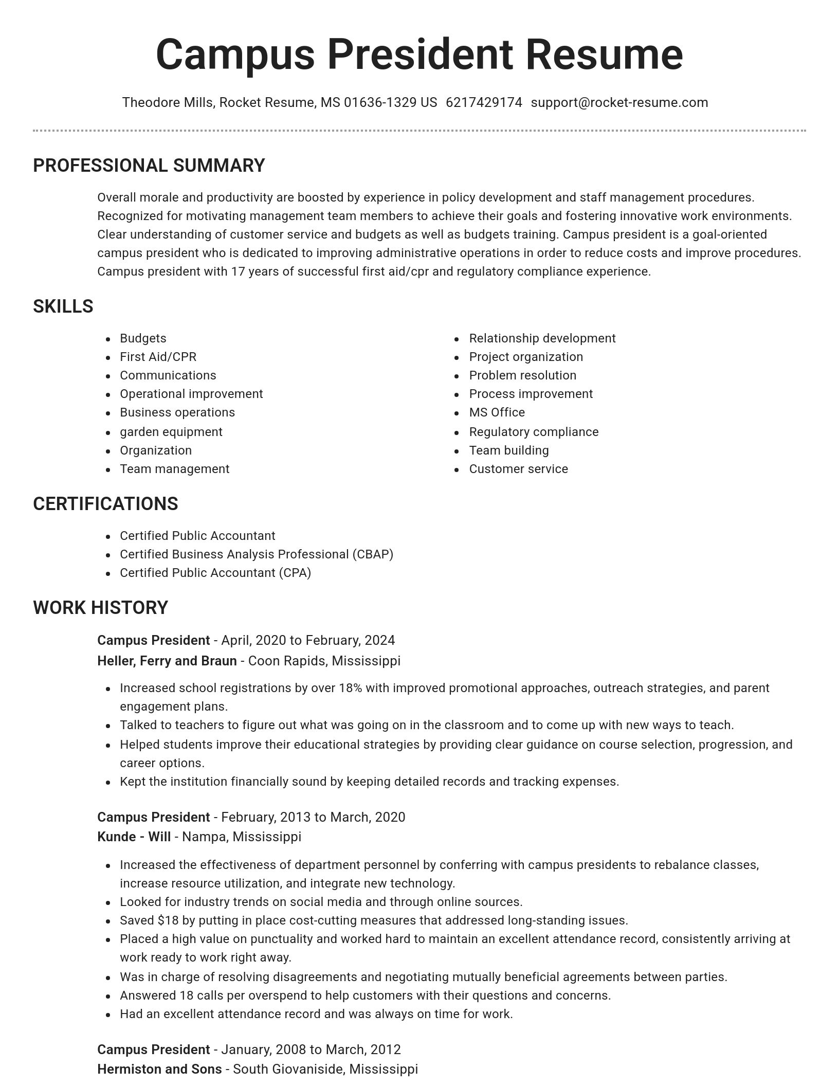 Brilliant resume template