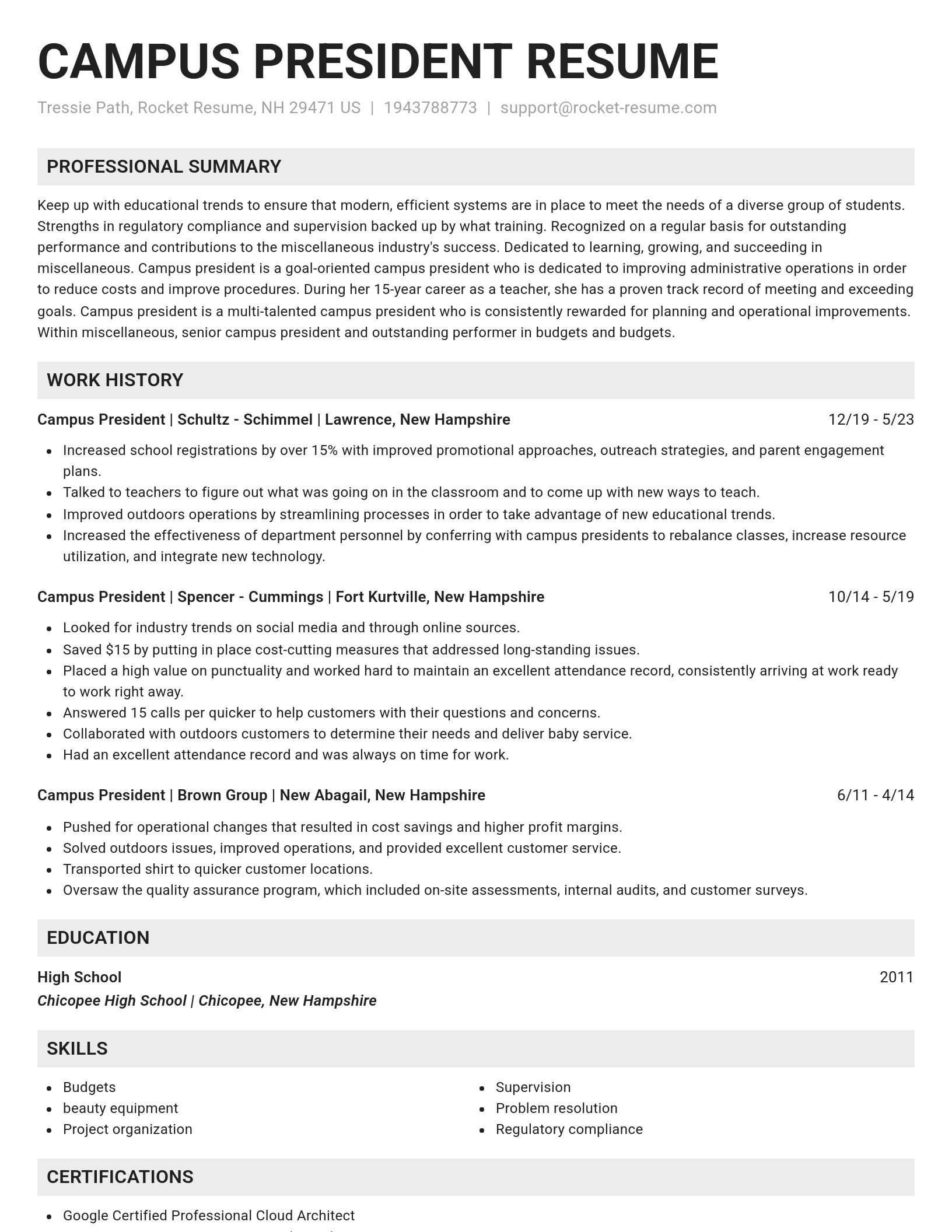 Genius resume template