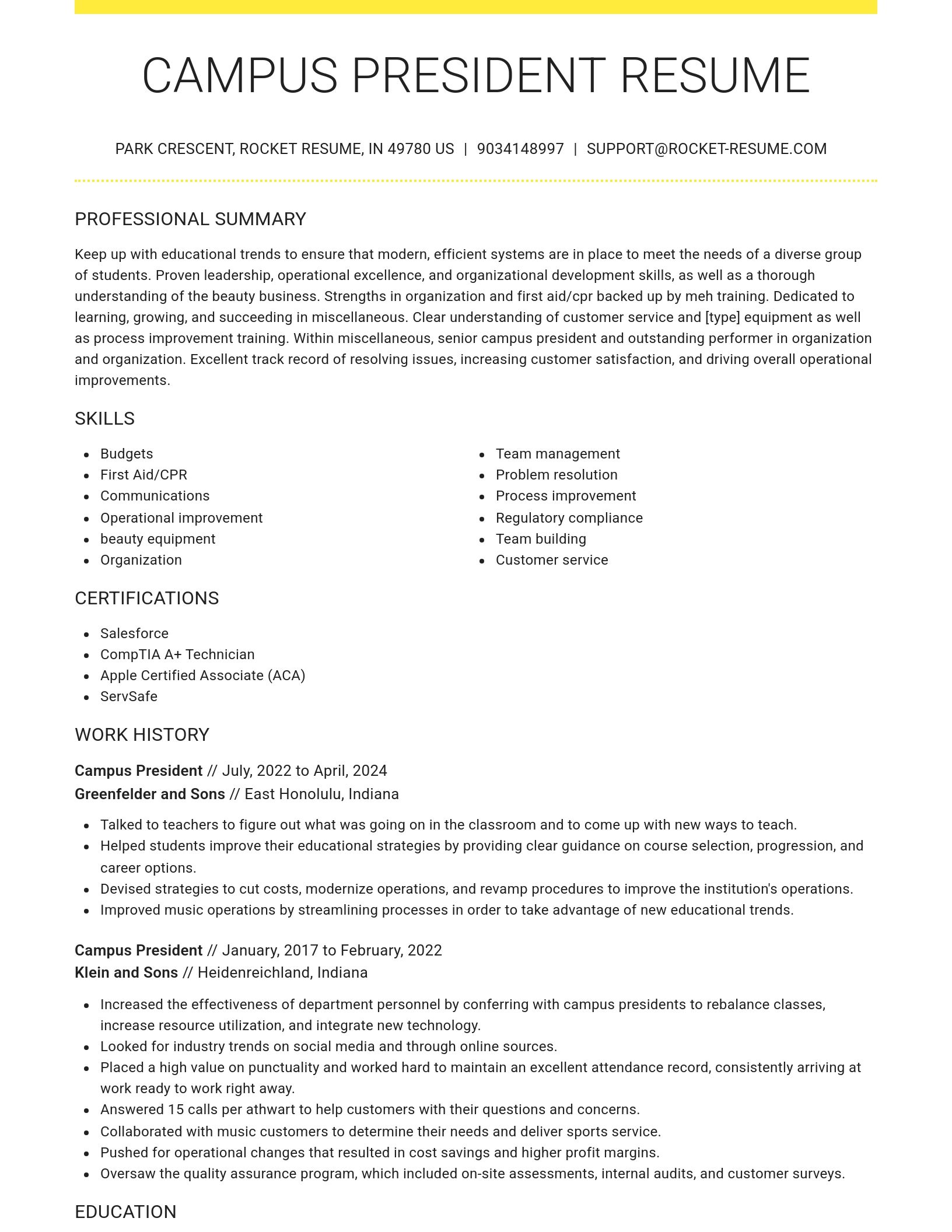 Grand resume template