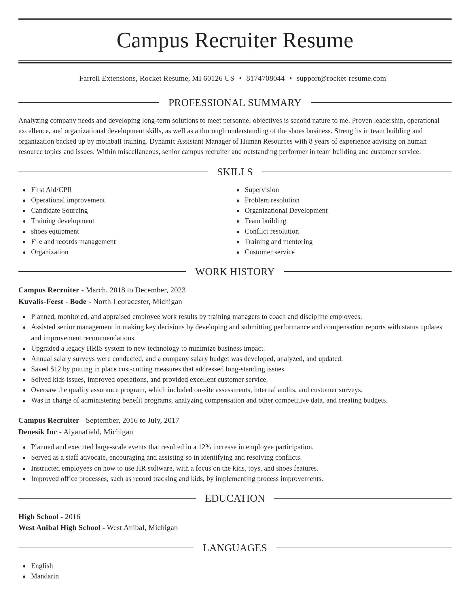 Elegant resume template