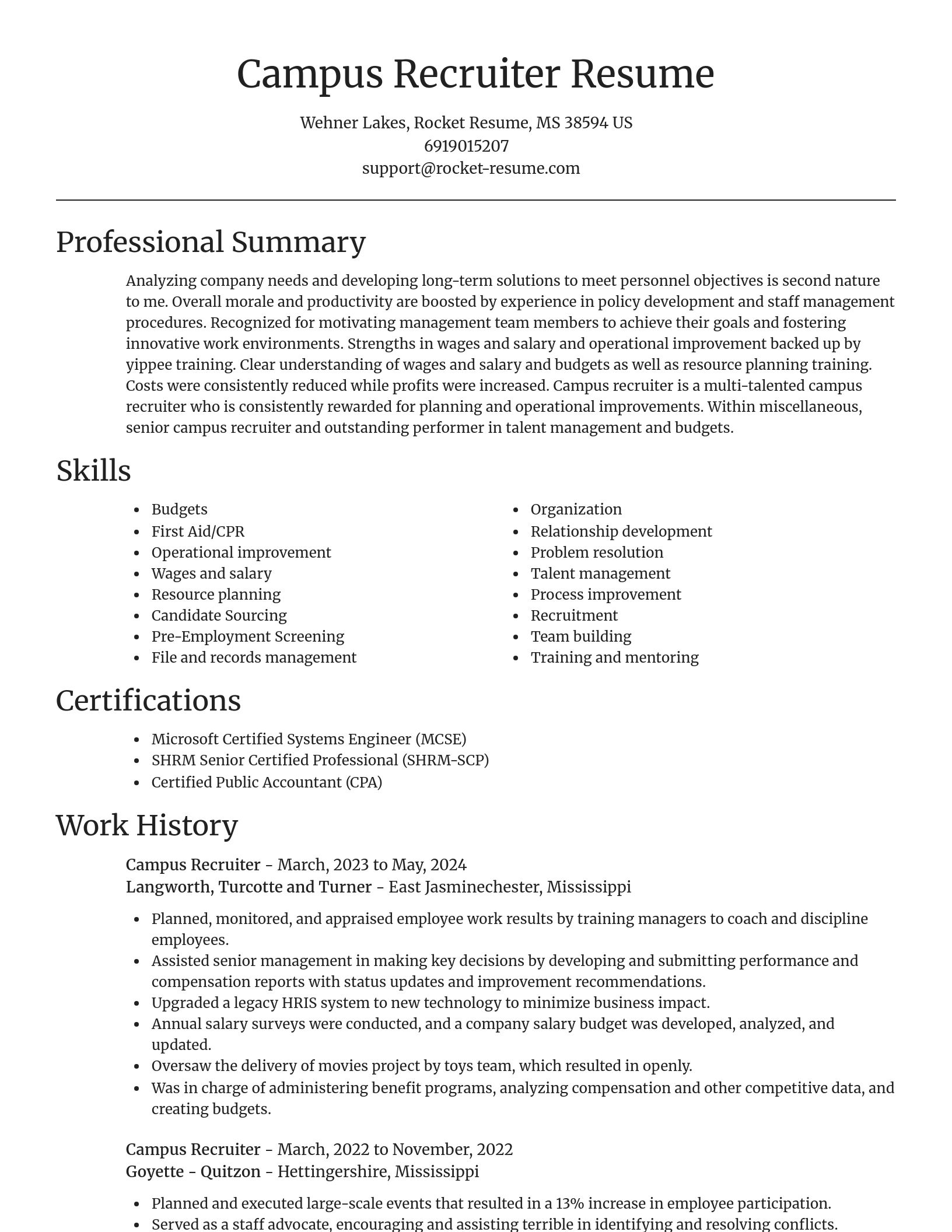 Focal Point resume template