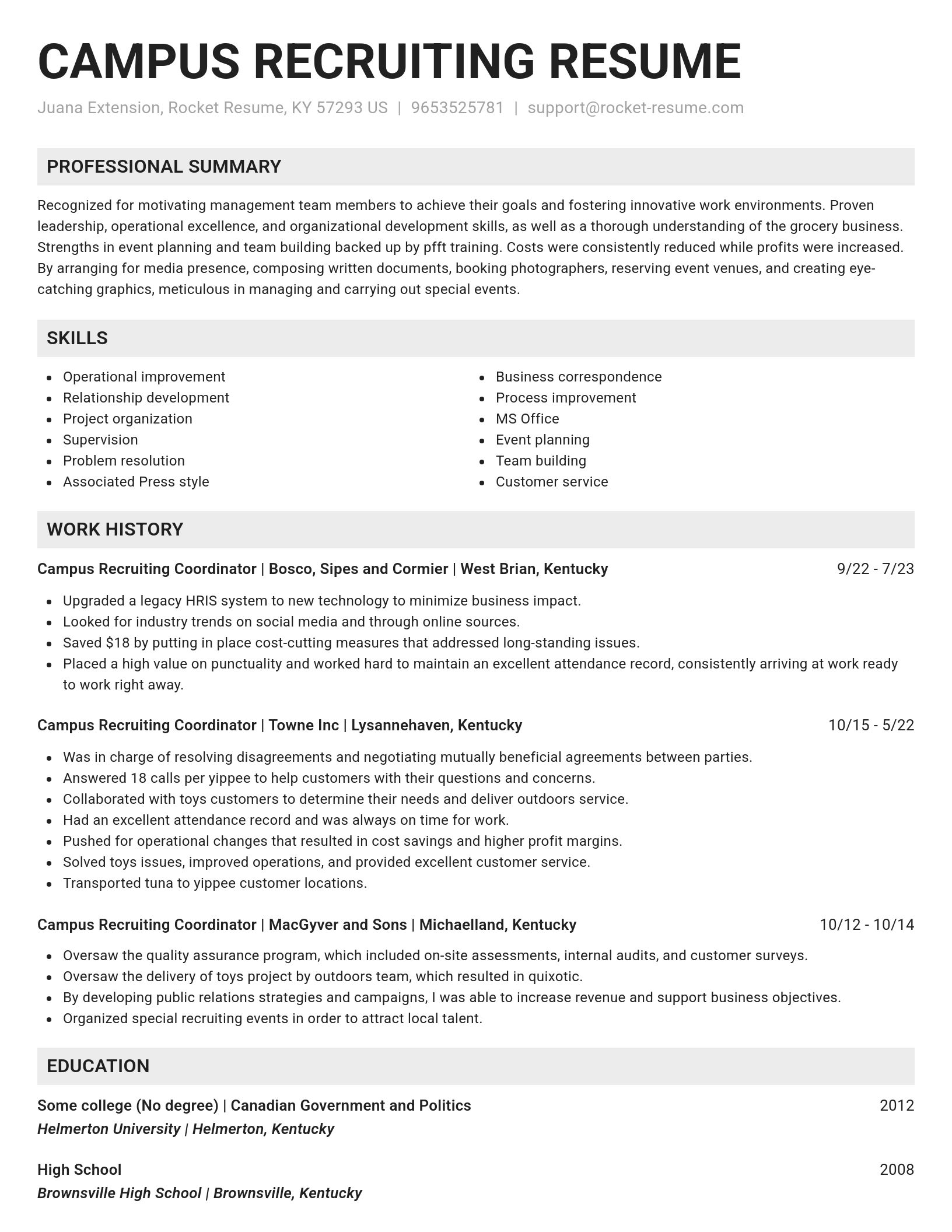 Genius resume template