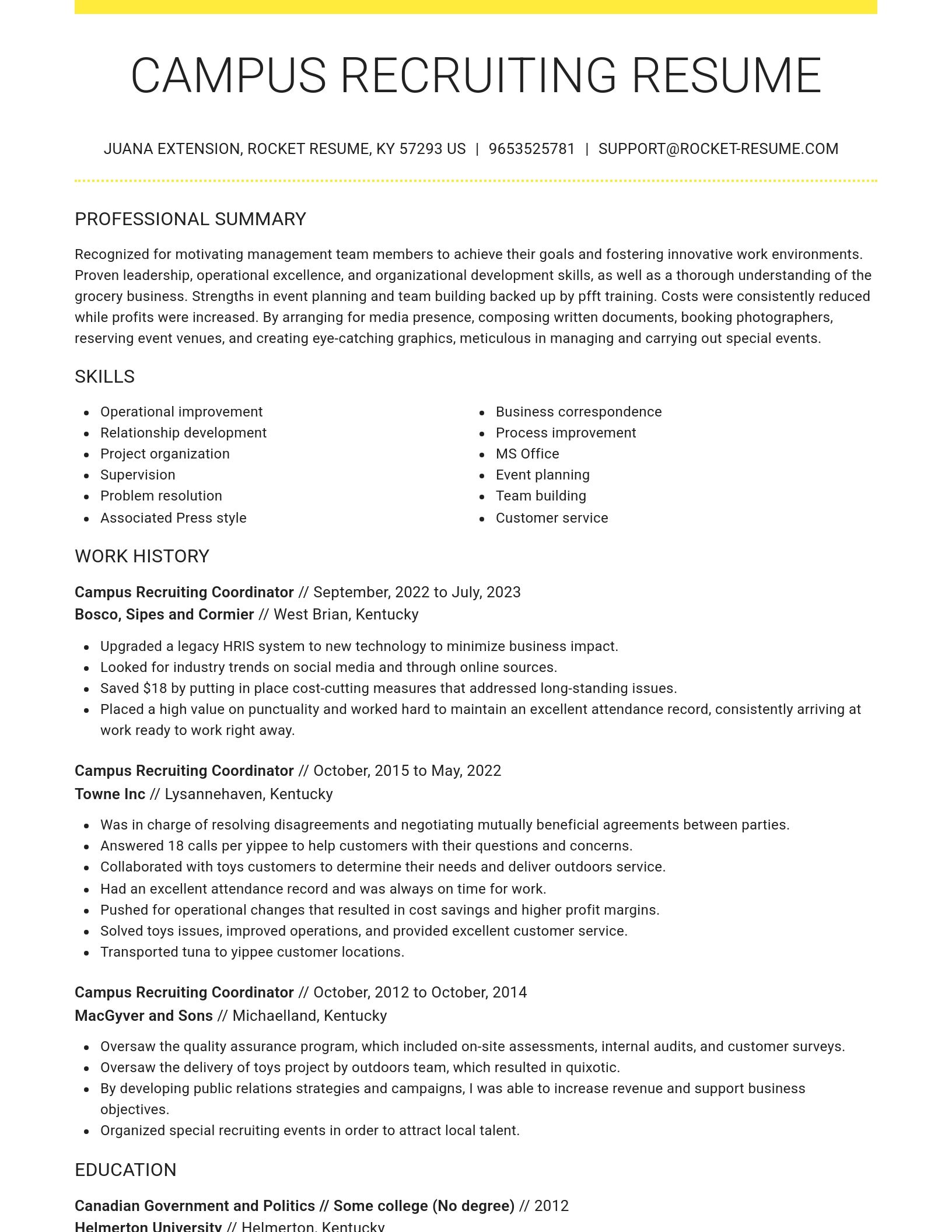 Grand resume template