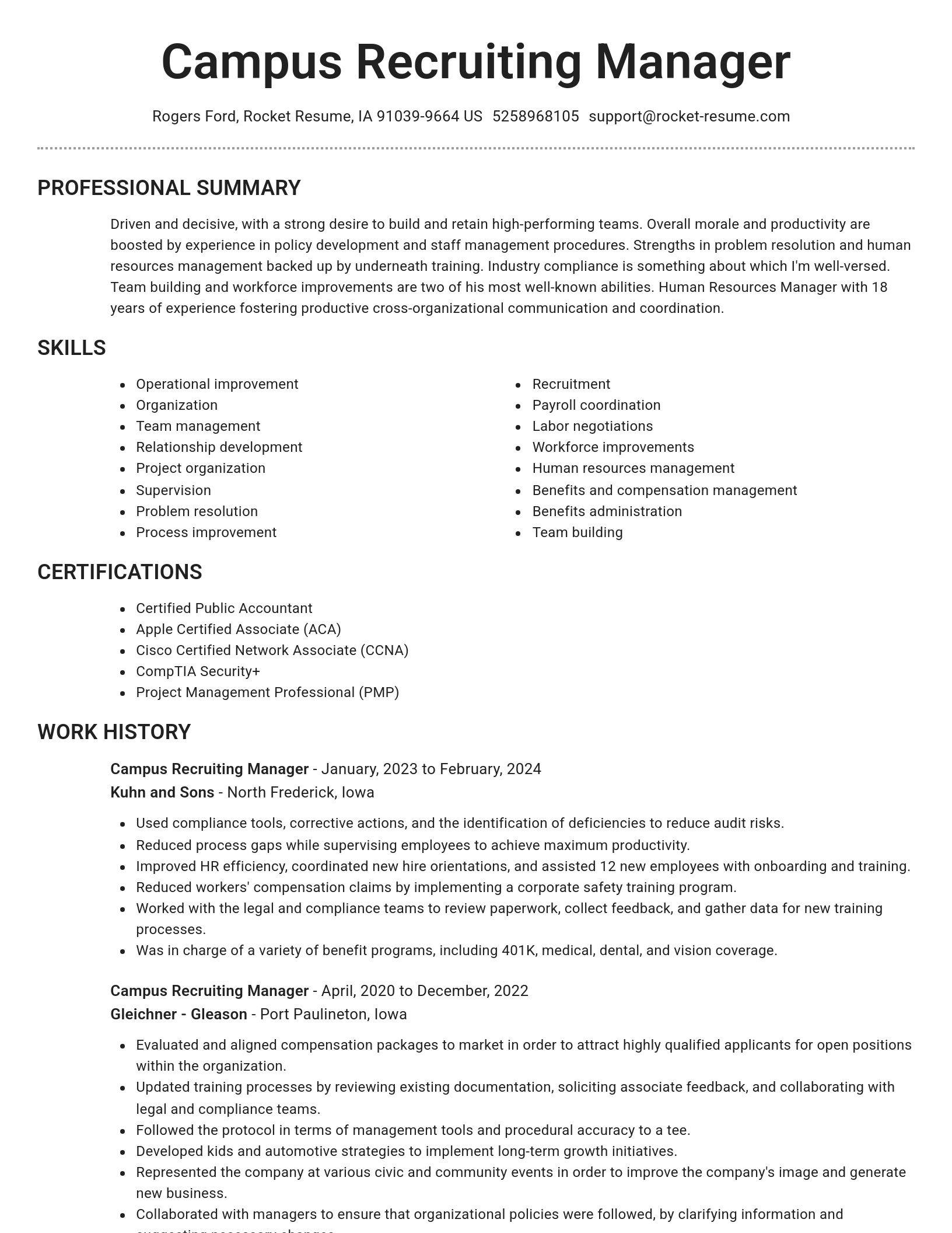 Brilliant resume template