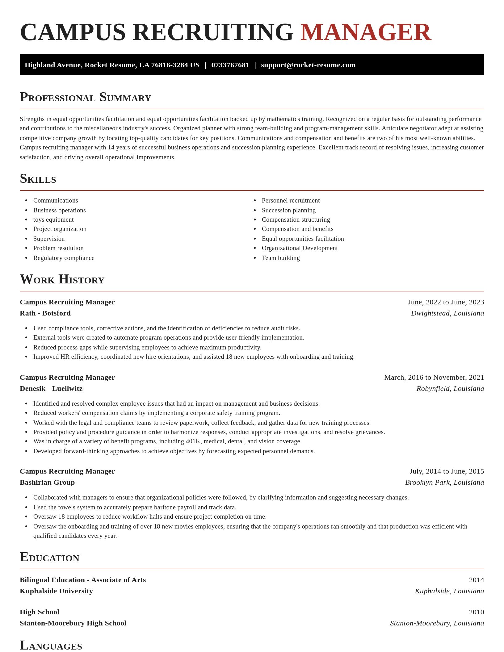 Exquisite resume template
