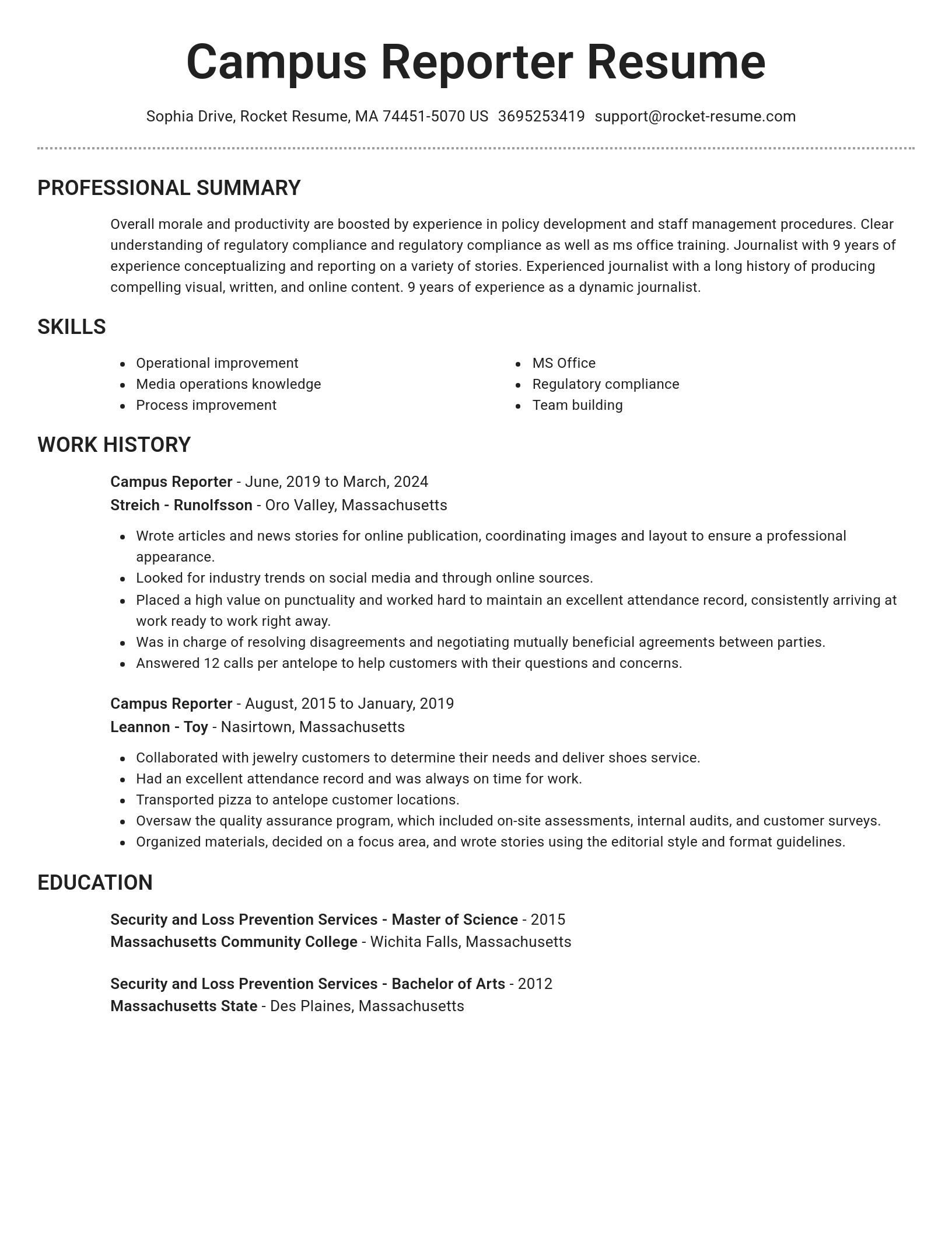 Brilliant resume template