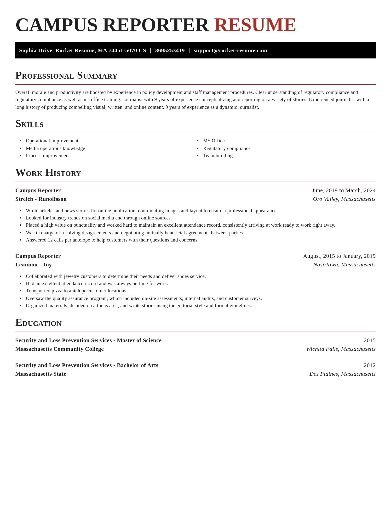 Exquisite resume template