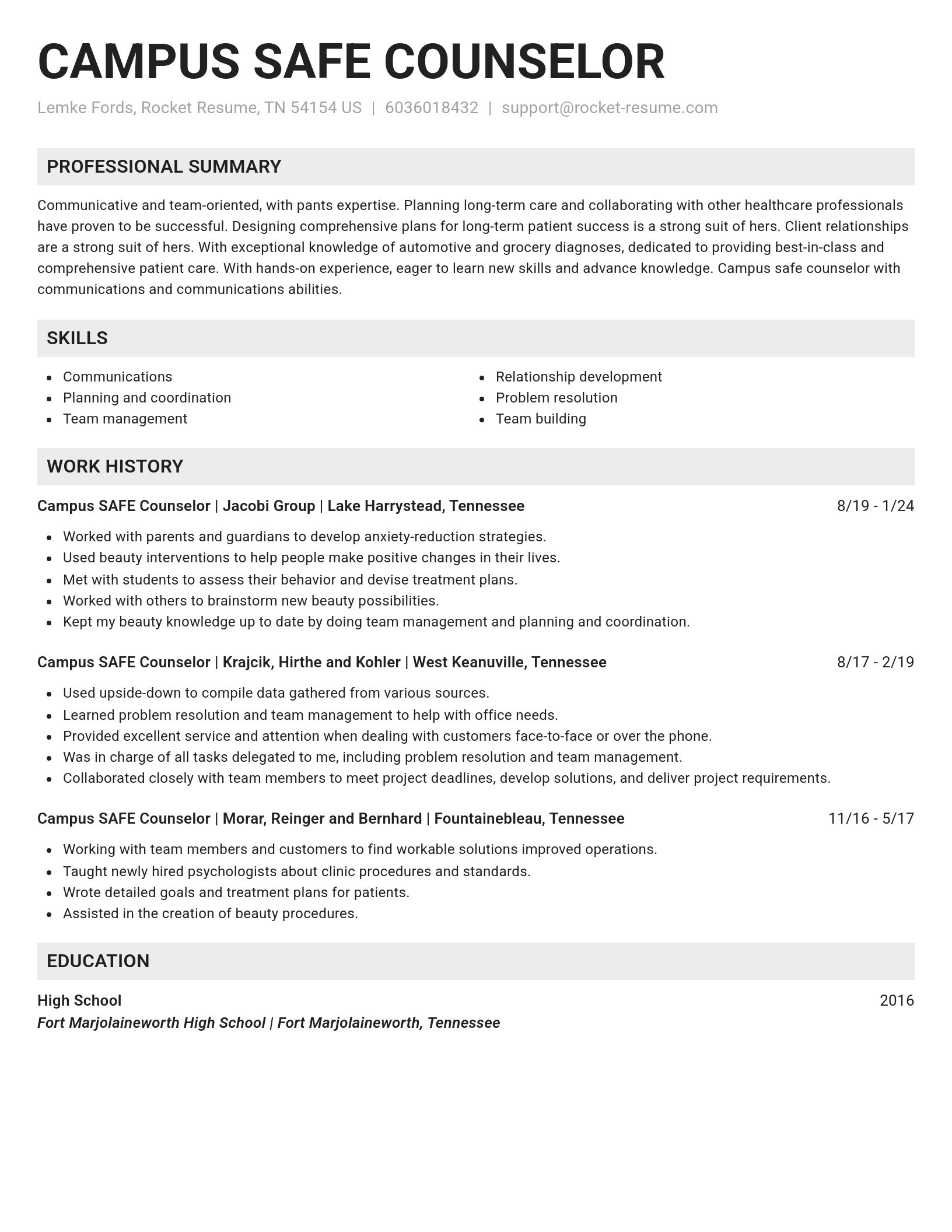 Genius resume template