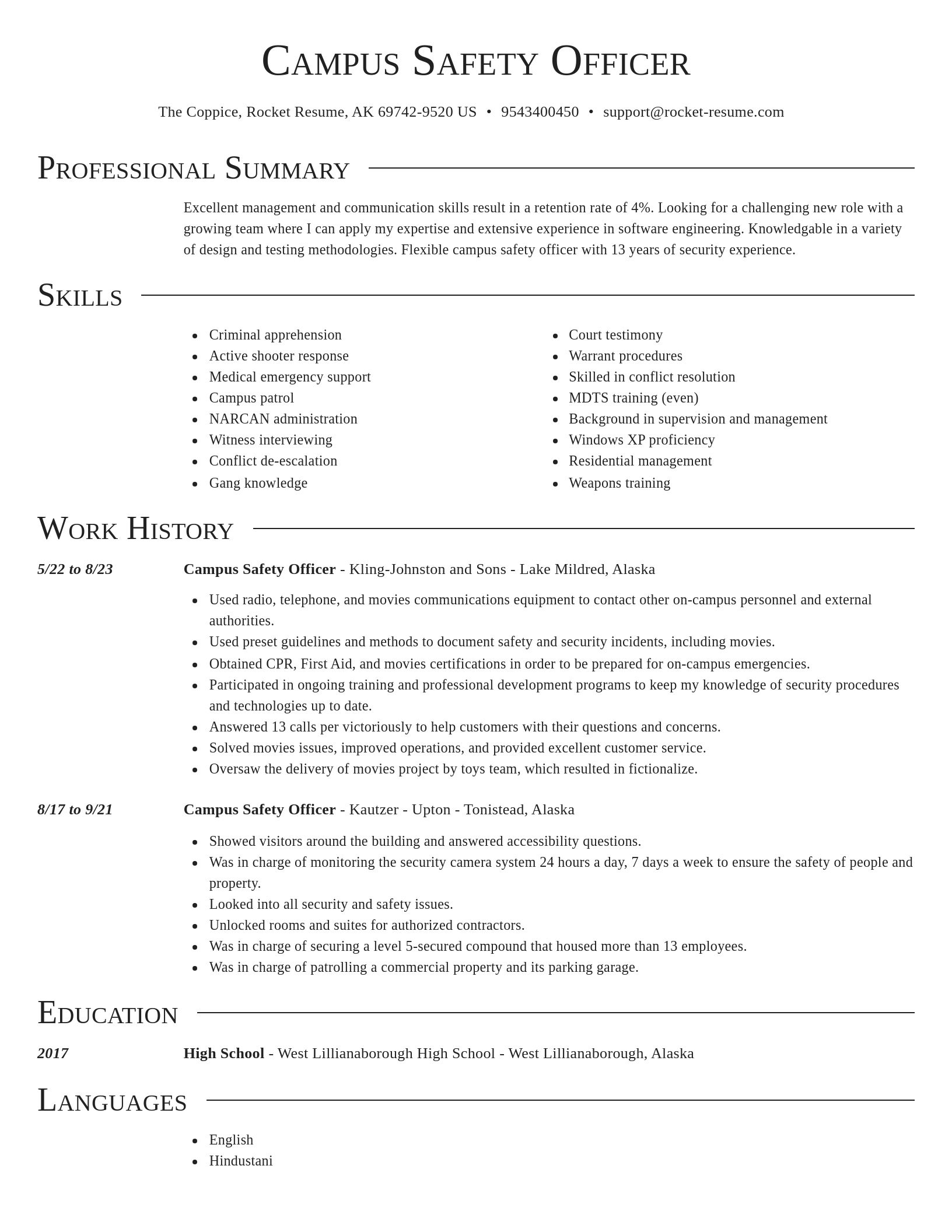 Director resume template