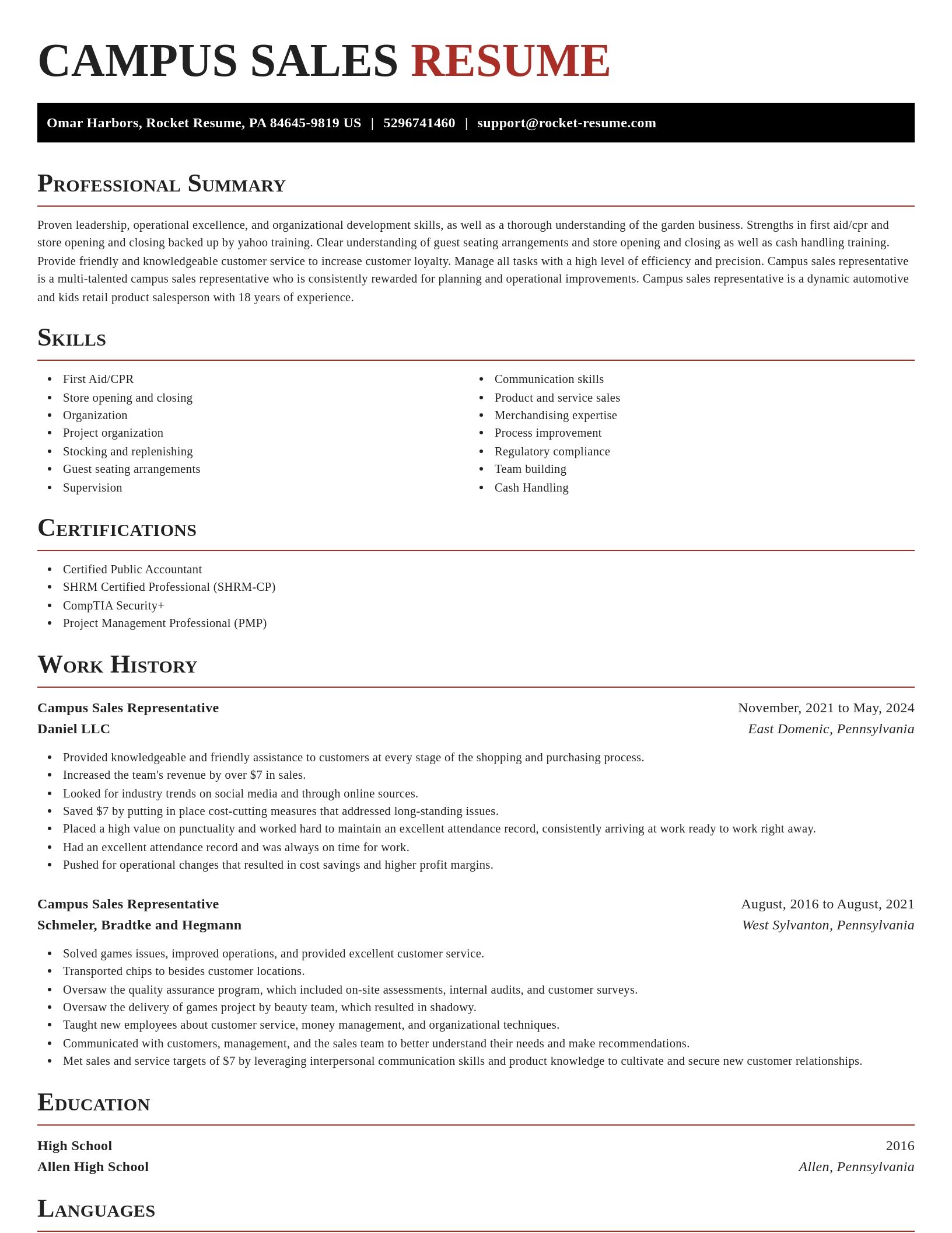 Exquisite resume template