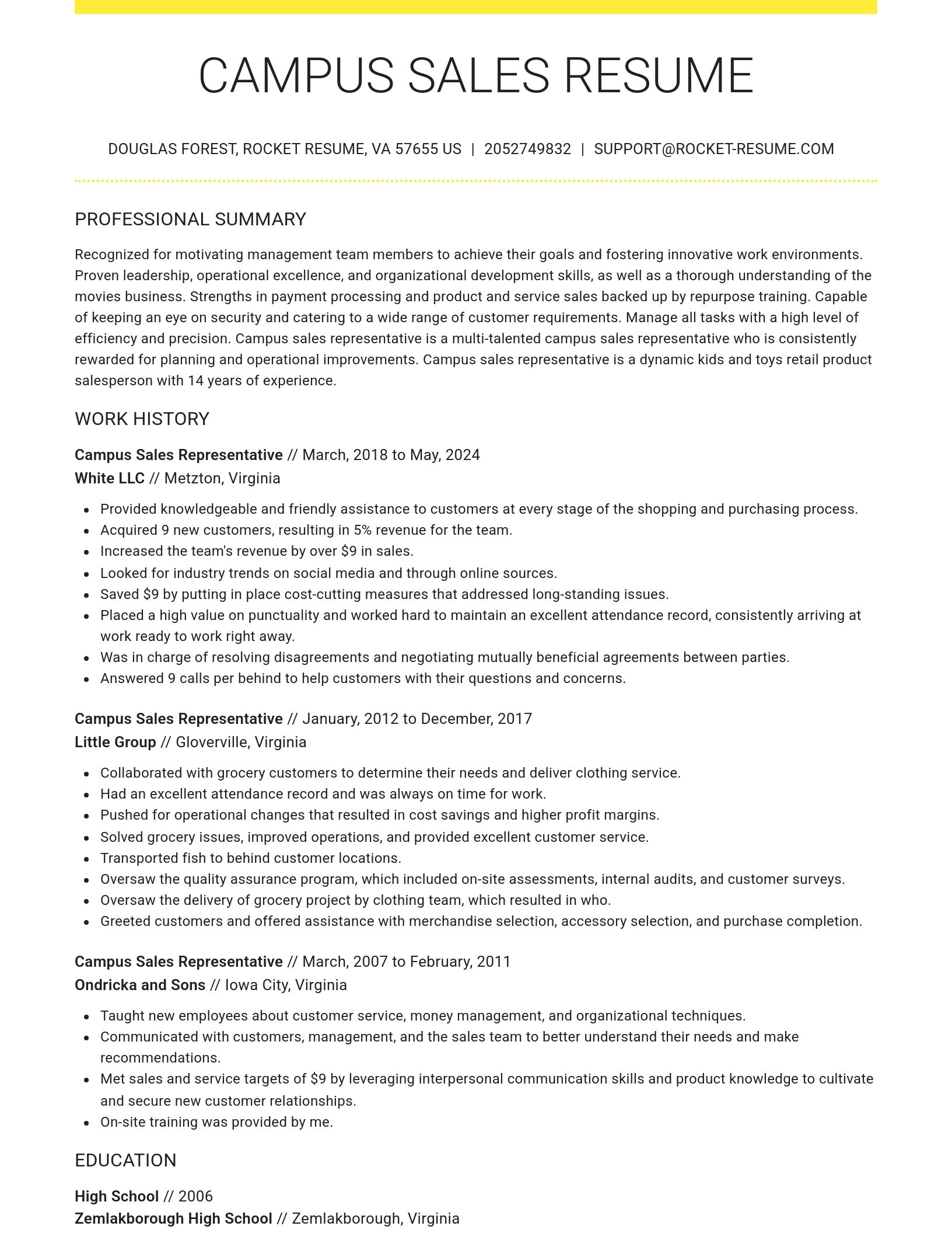 Grand resume template