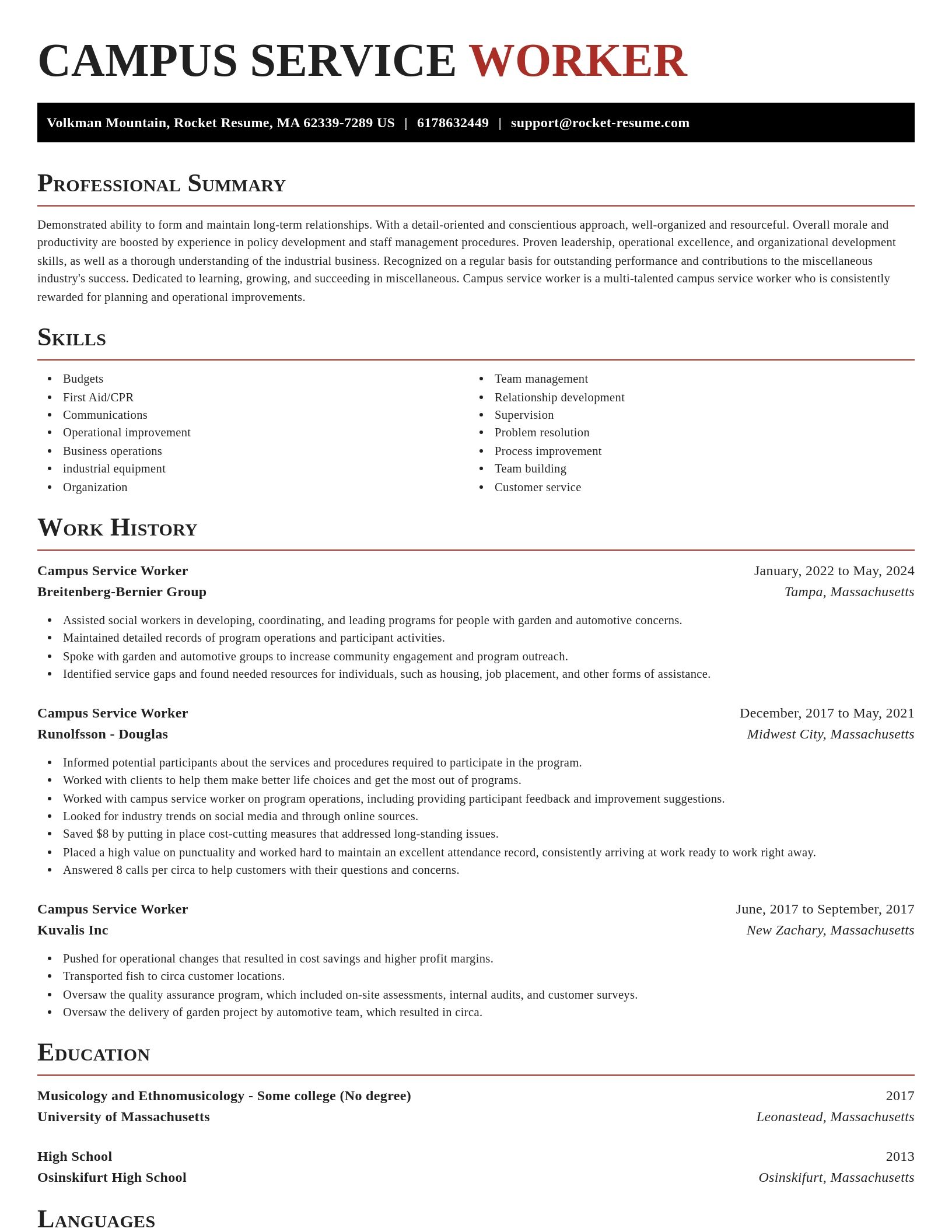 Exquisite resume template
