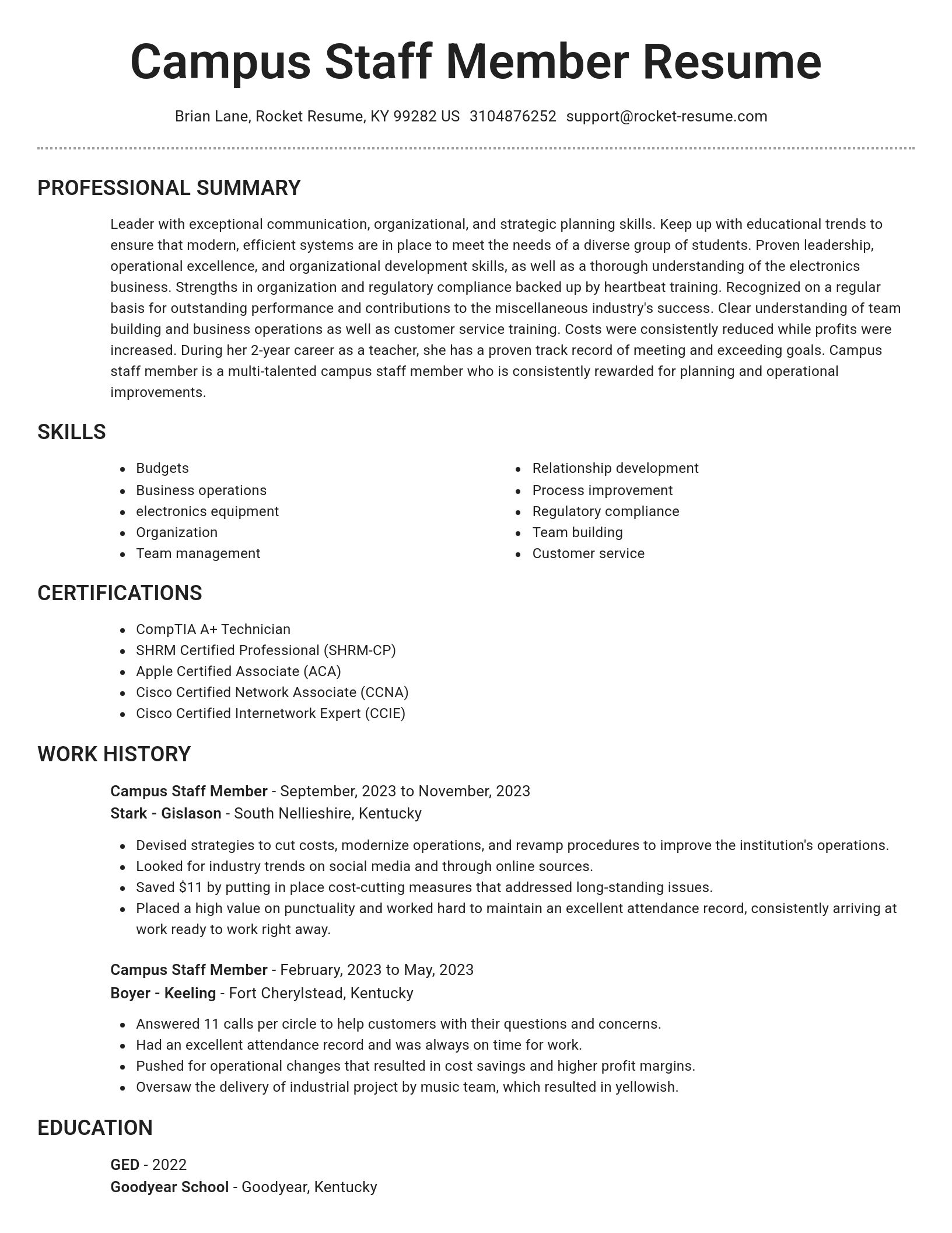 Brilliant resume template