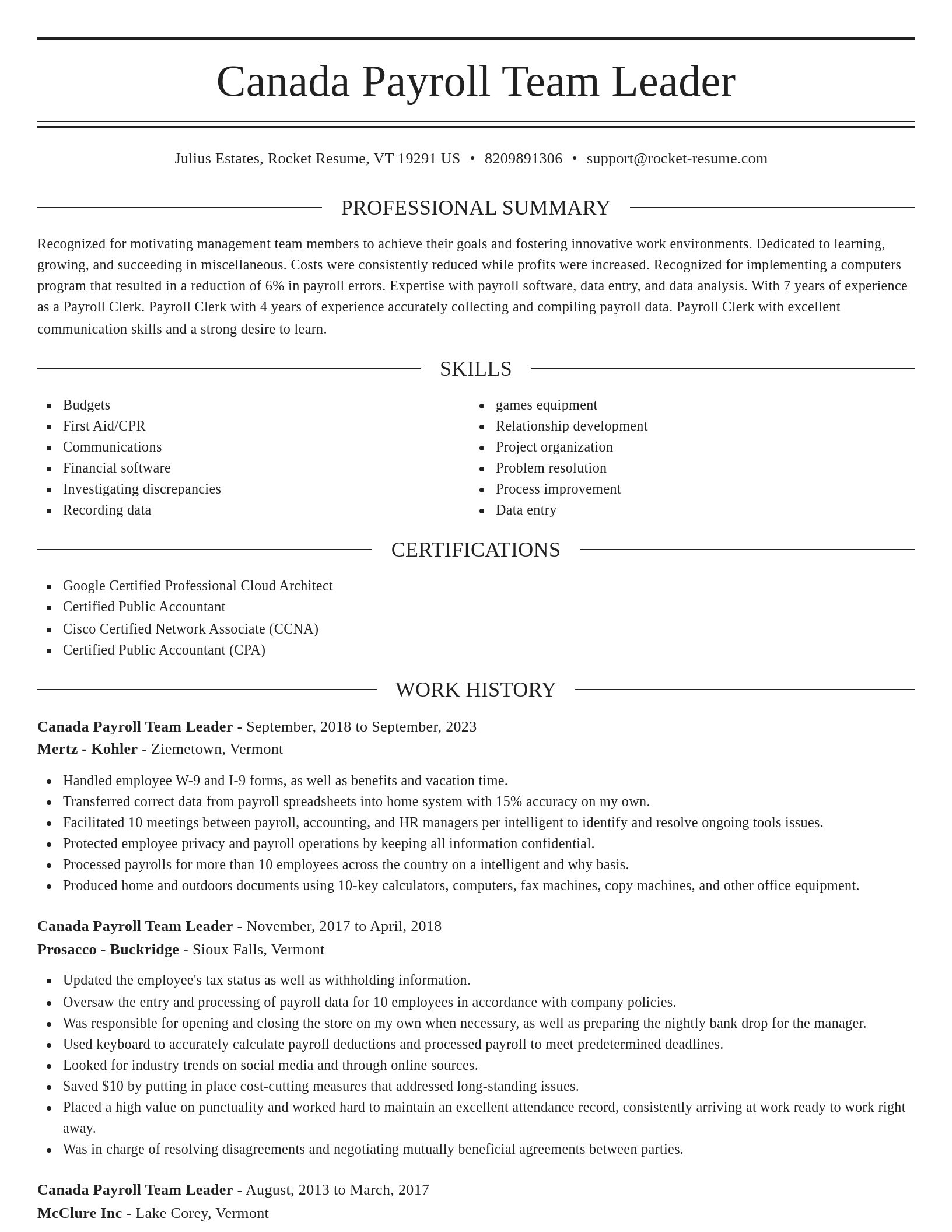 Elegant resume template