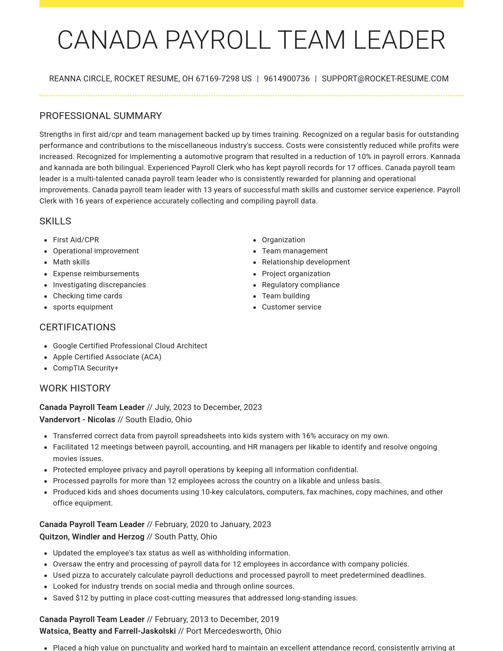 Grand resume template