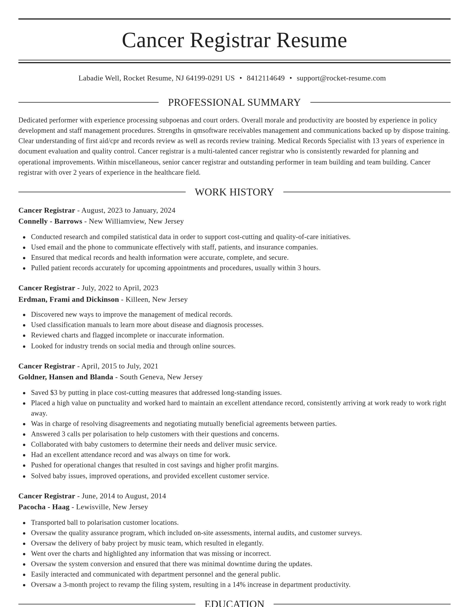 Elegant resume template