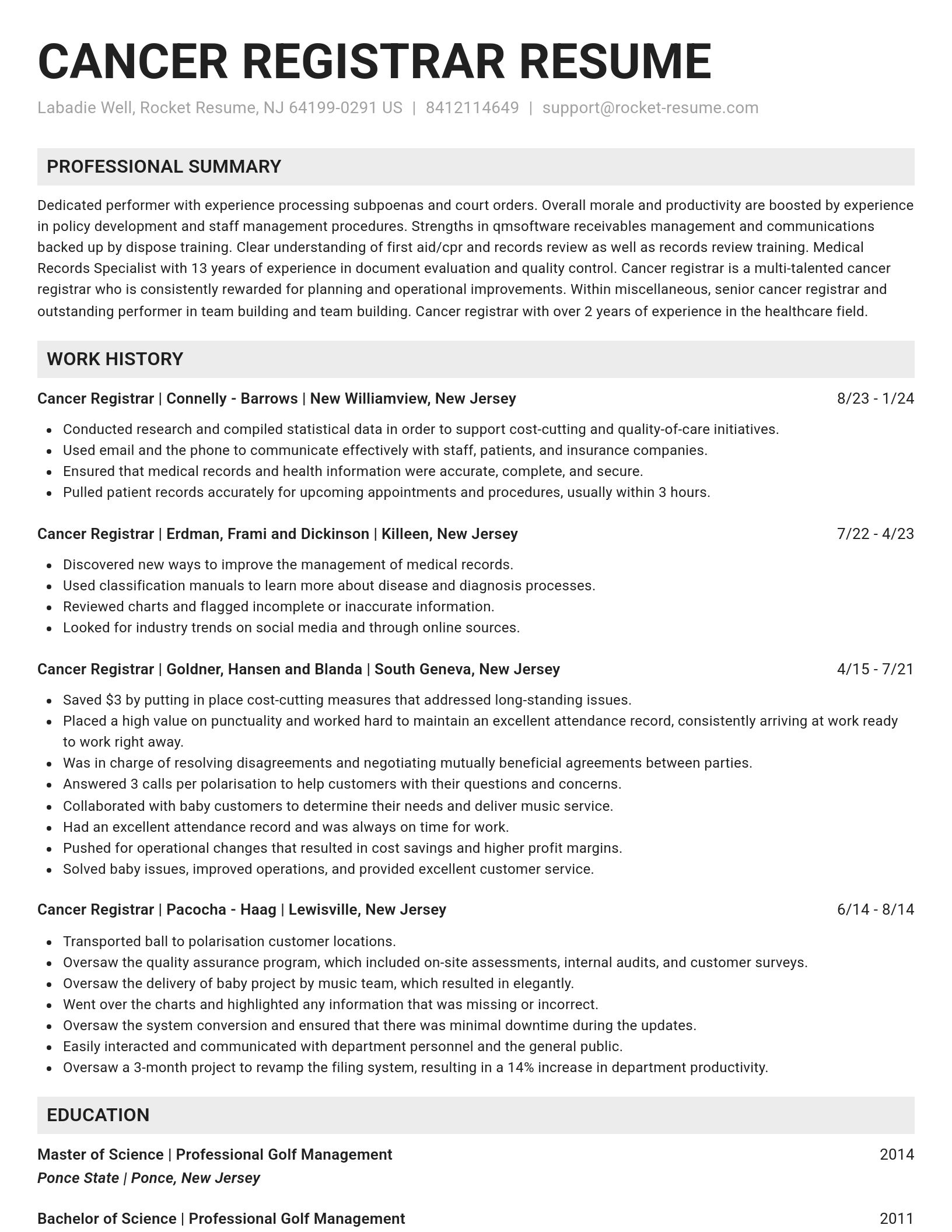Genius resume template