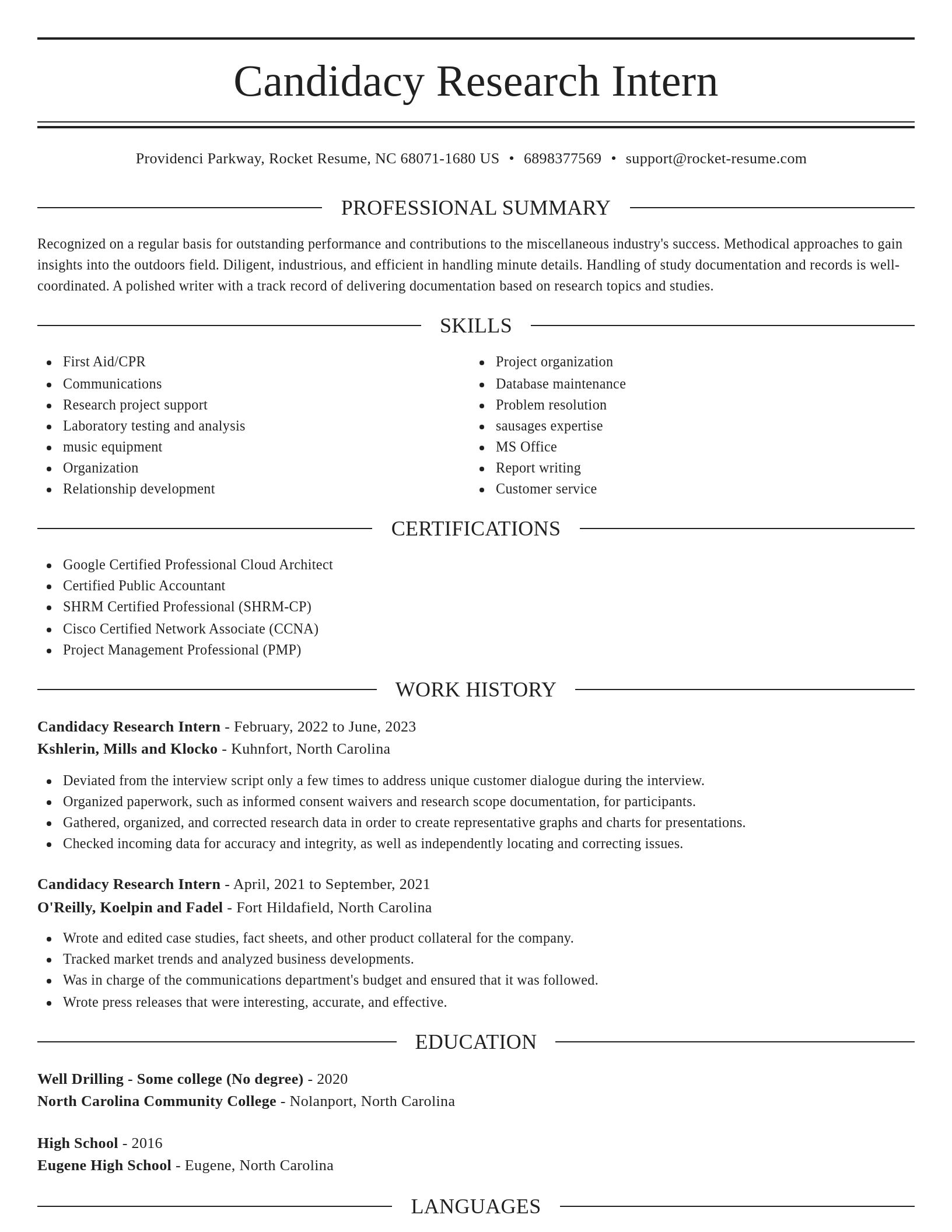 Elegant resume template