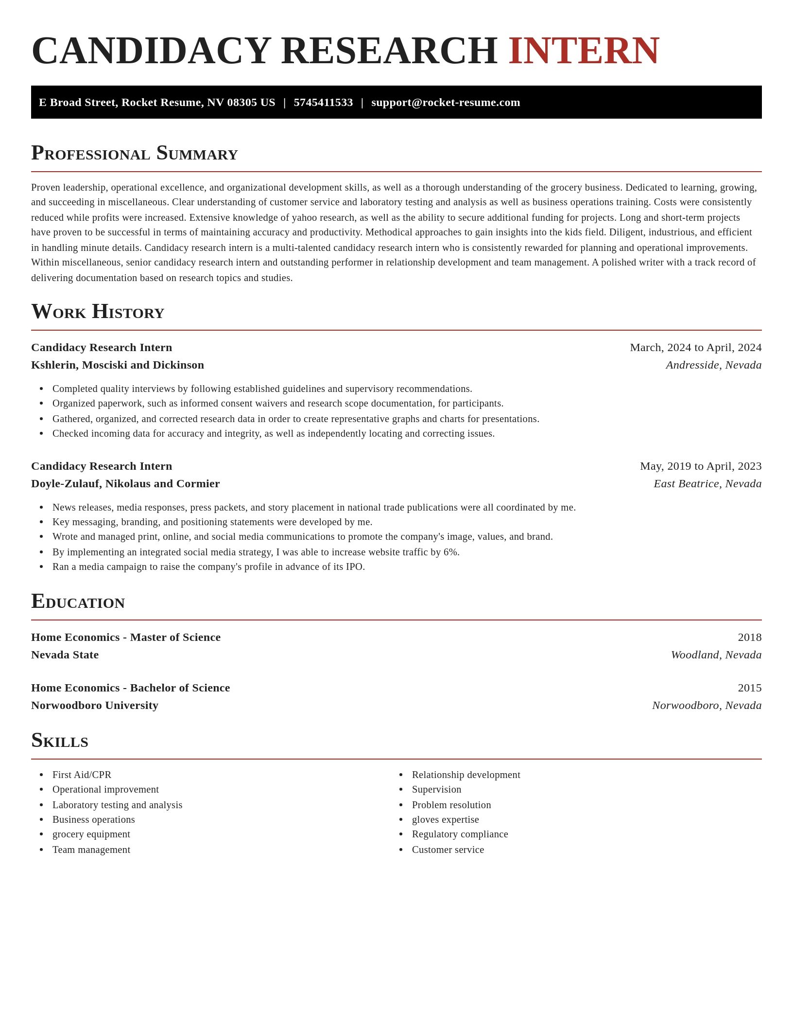 Exquisite resume template