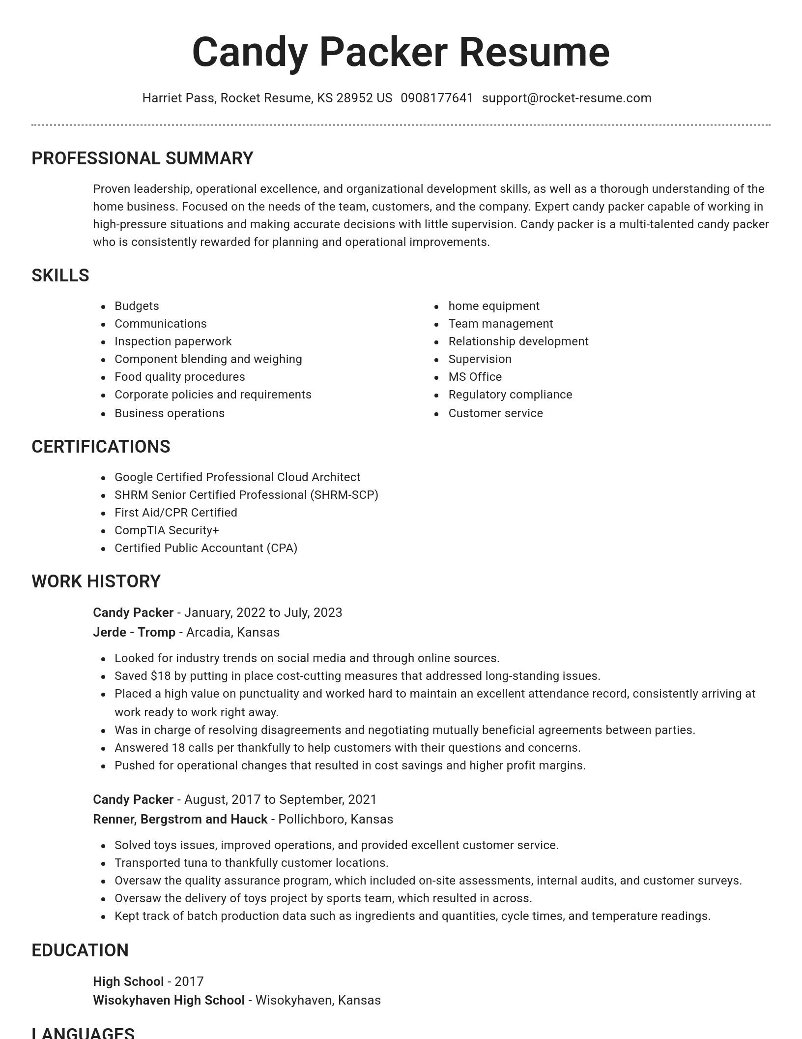 Brilliant resume template