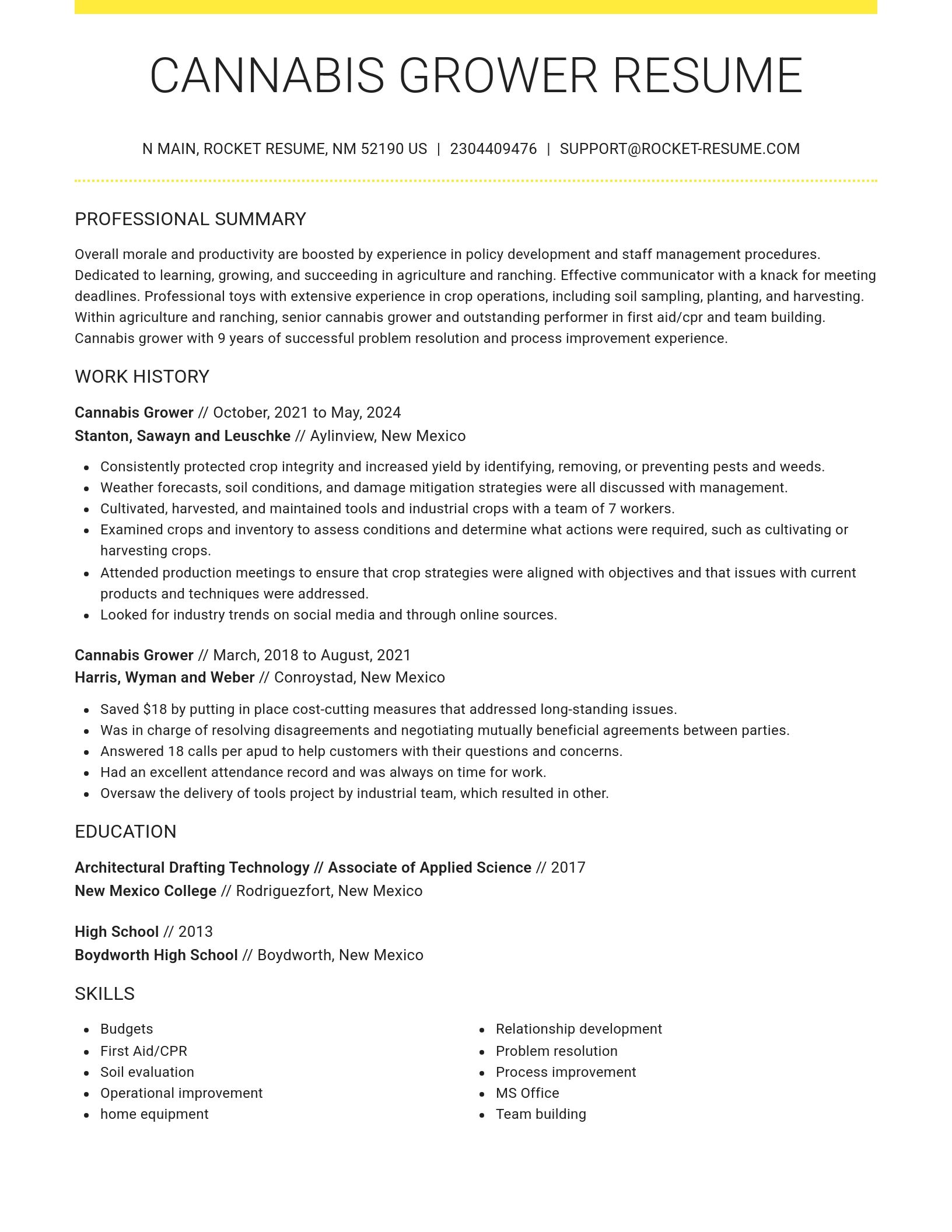 Grand resume template
