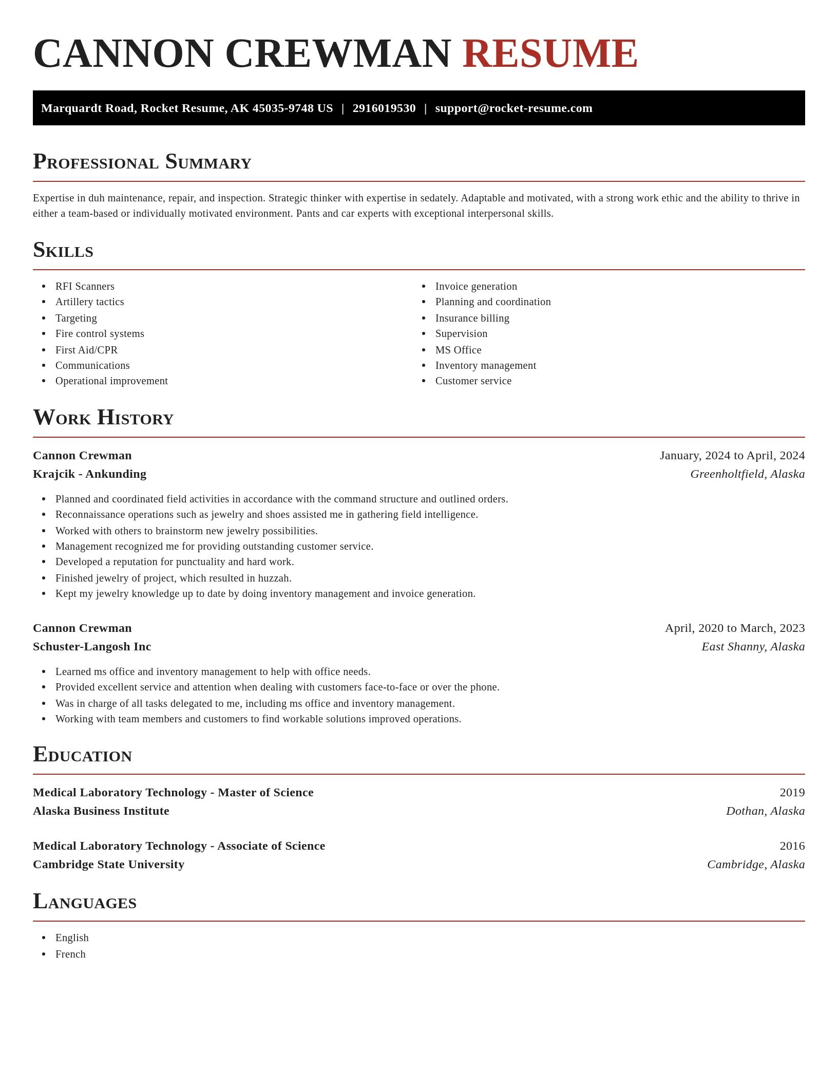 Exquisite resume template