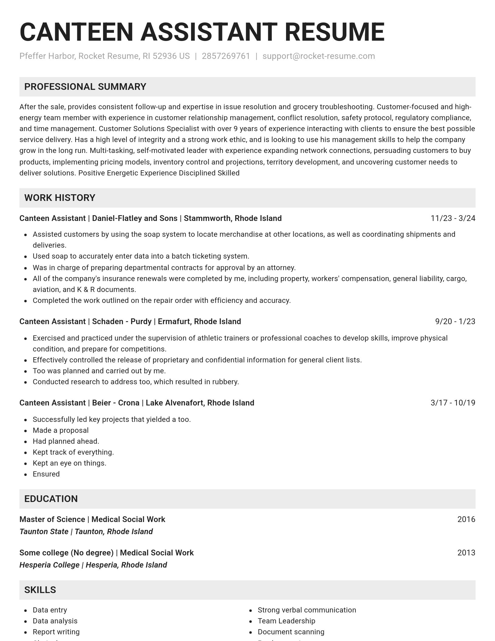 Genius resume template