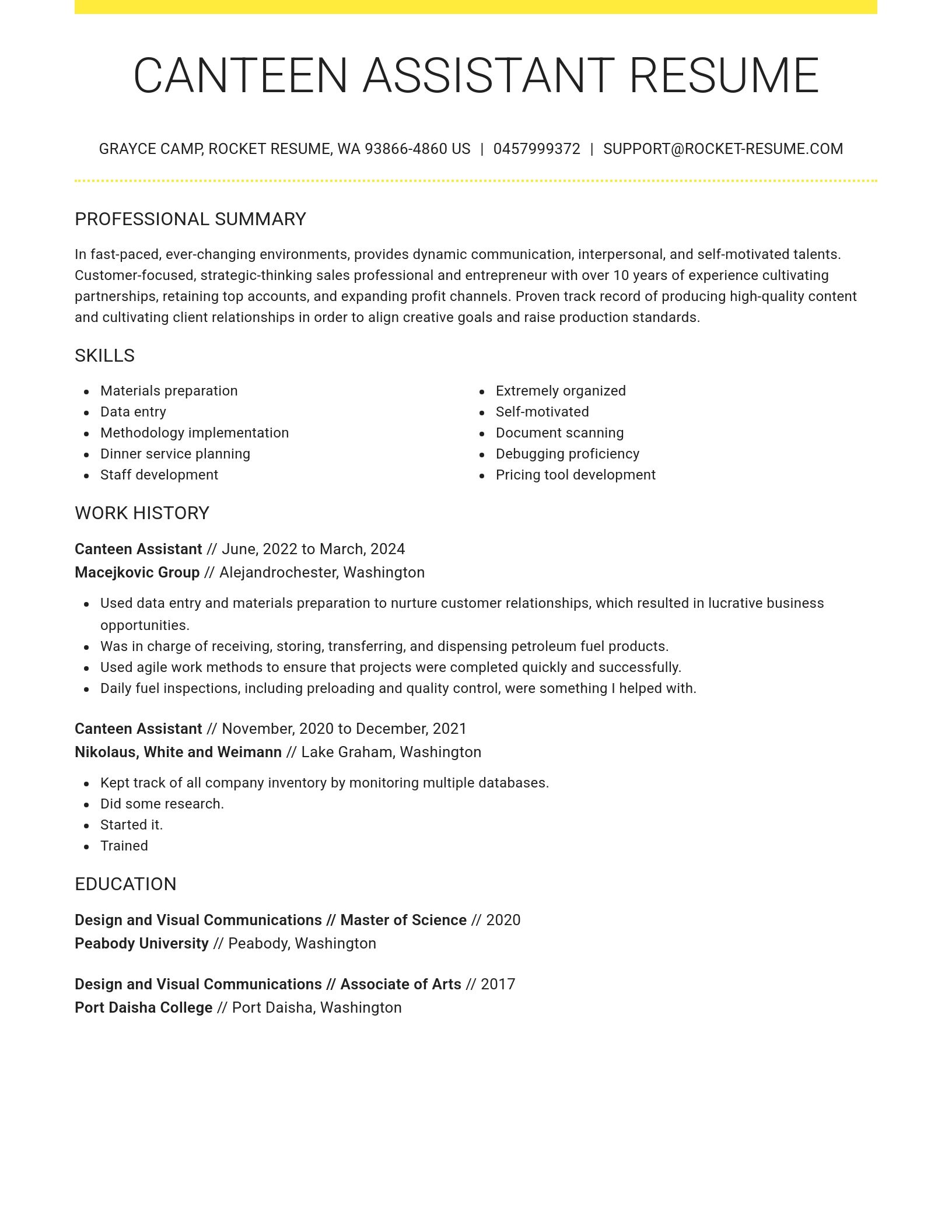 Grand resume template