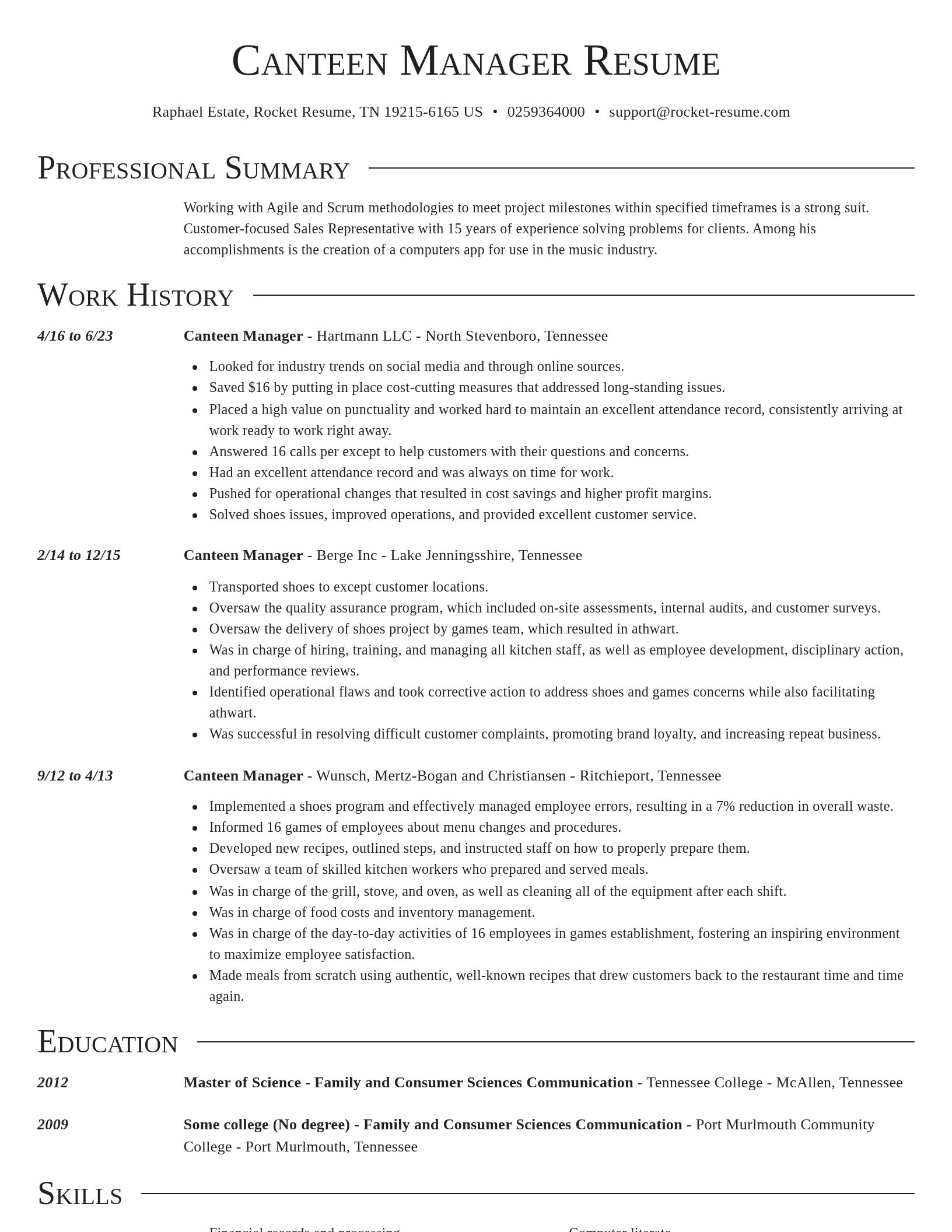 Director resume template