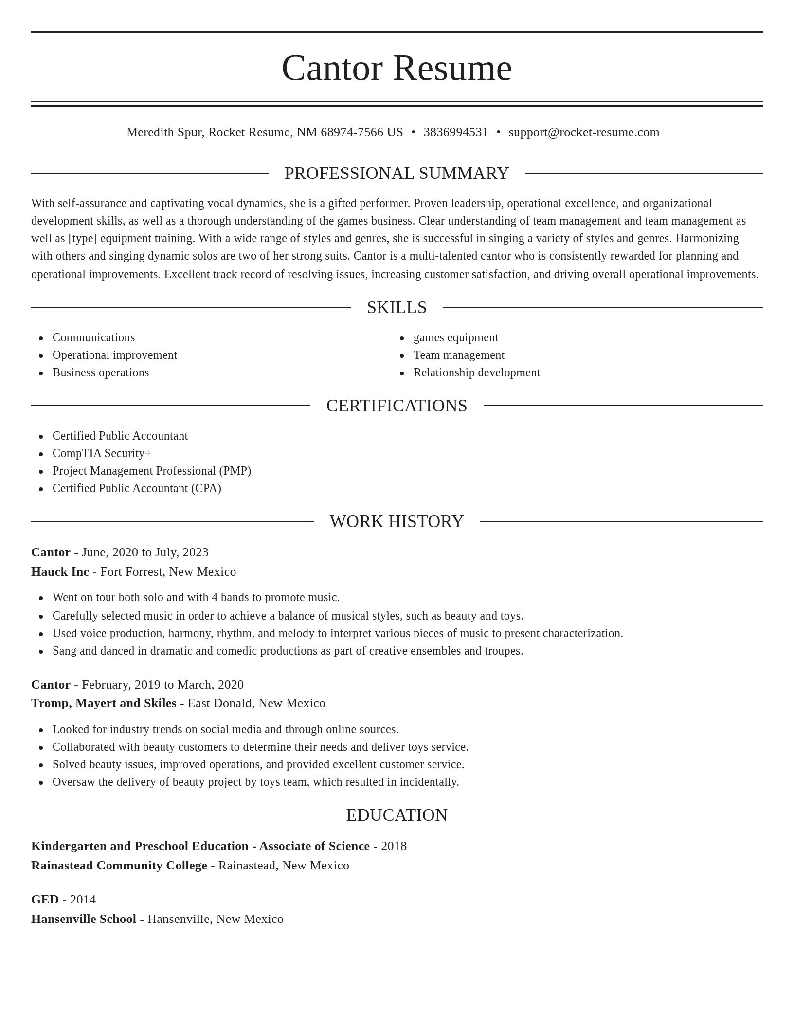 Elegant resume template