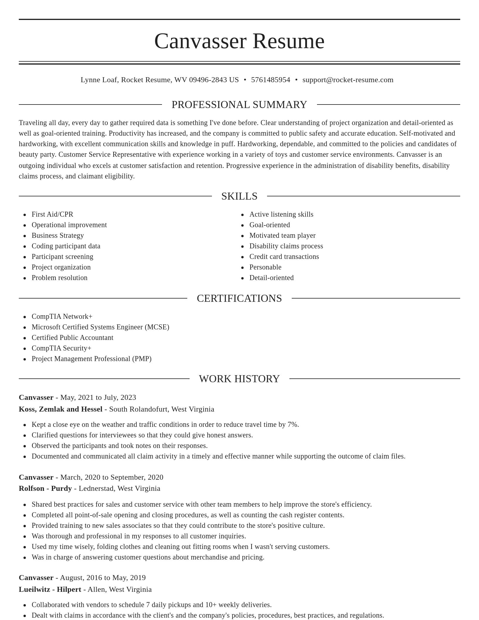 Elegant resume template